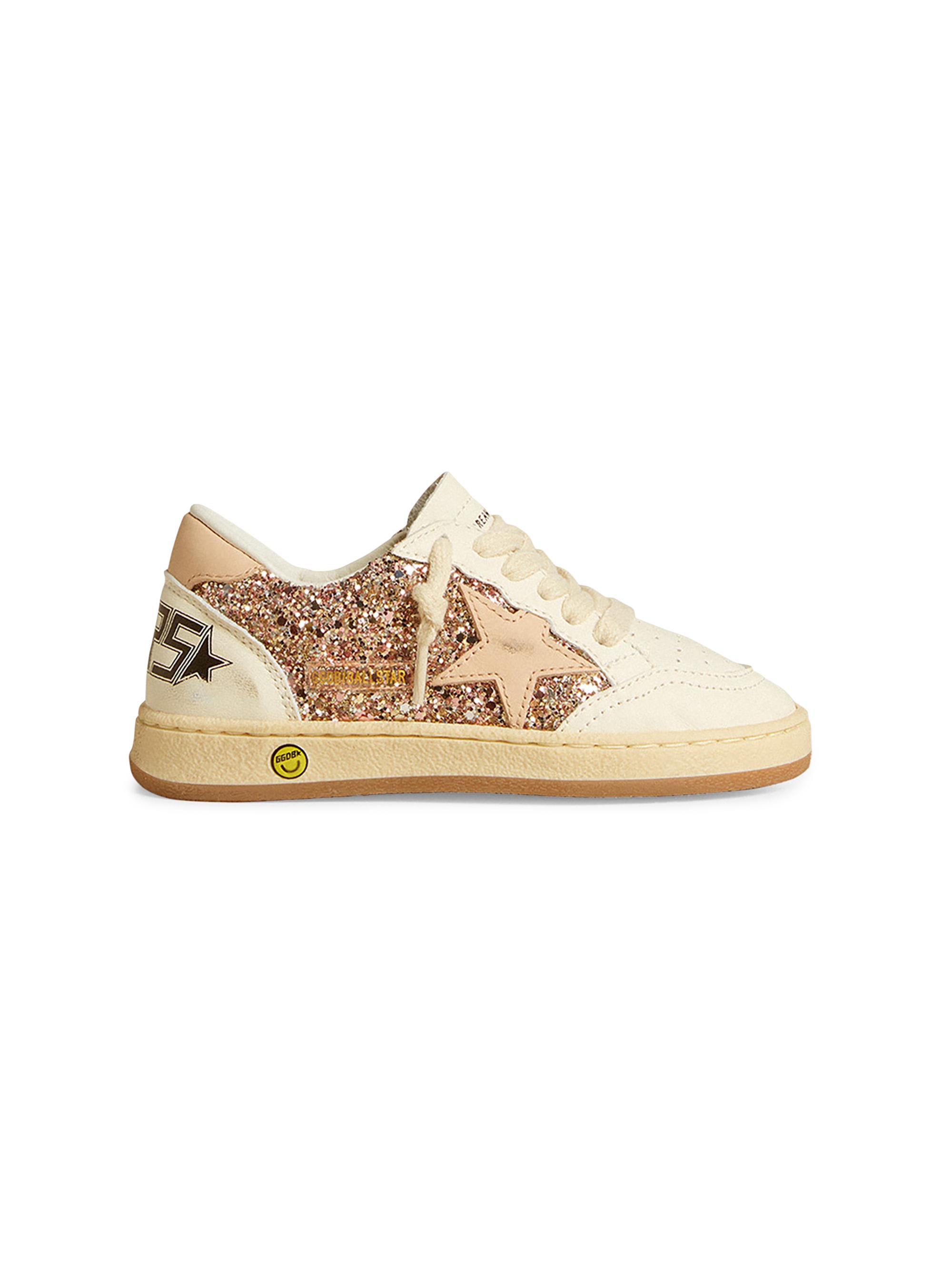 Golden Goose Baby Girl's, Little Girl's & Girl's Ballstar Glitter Leather Sneakers - Peach Beige 1.5 (Child)