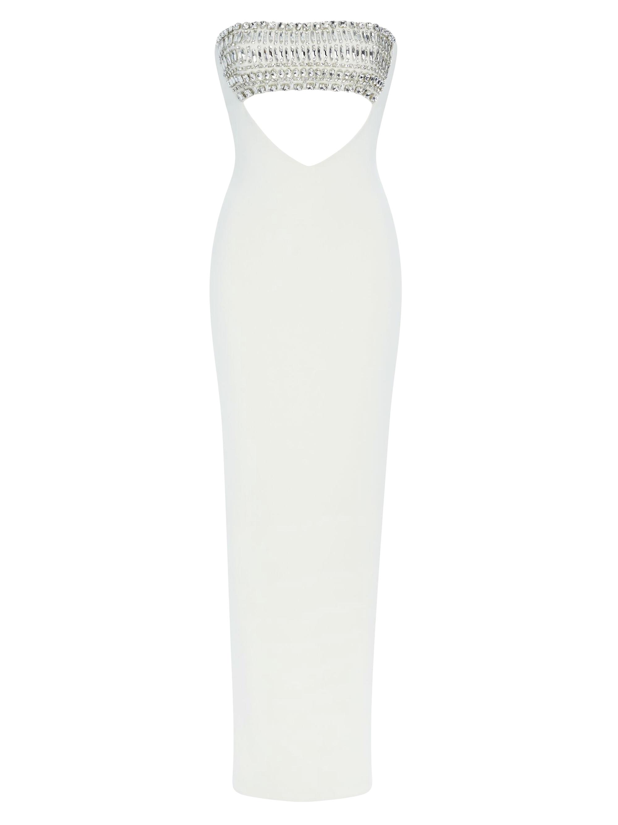 Retrofête Women's Swan Dress - White Silver