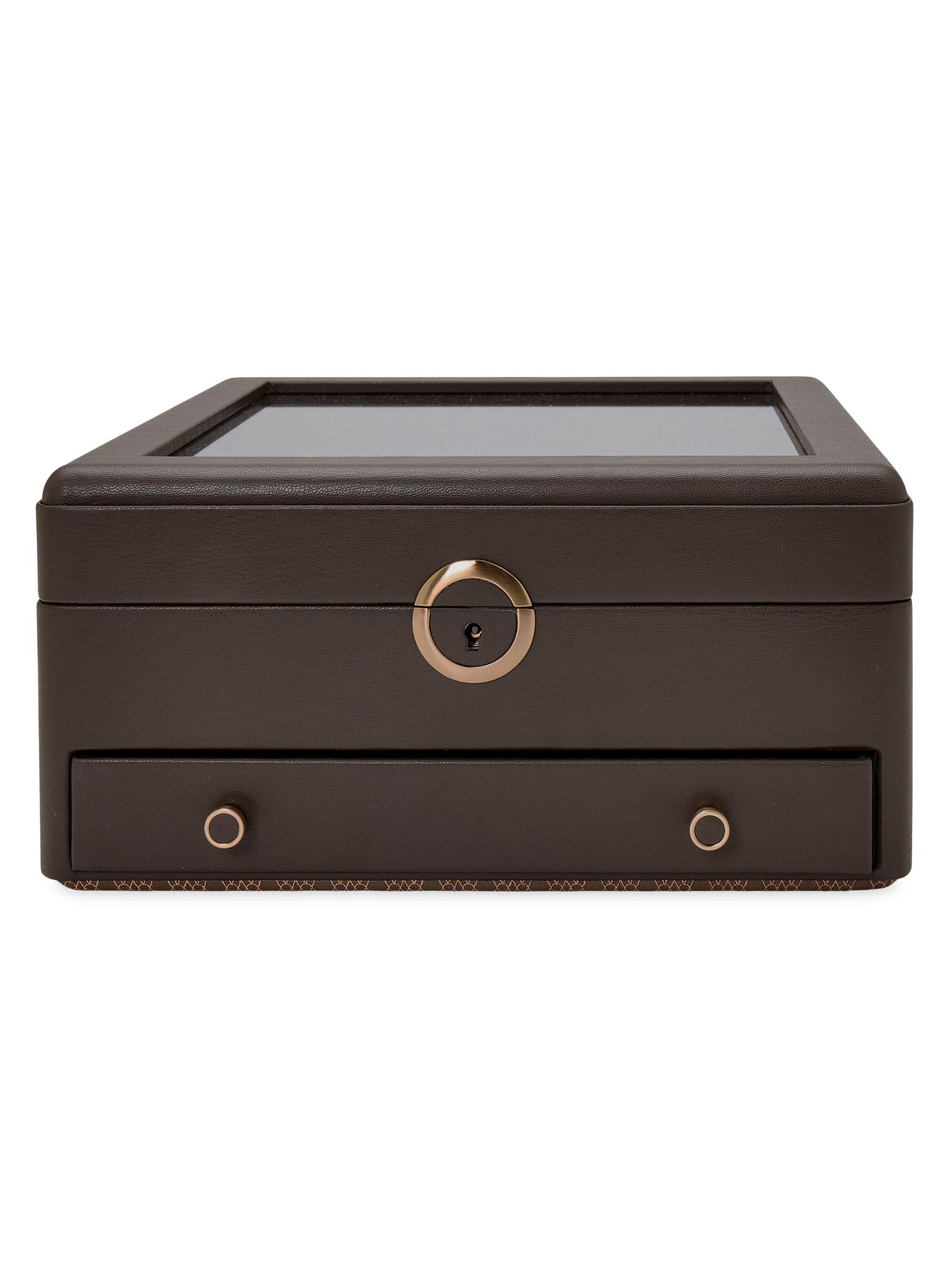 Wolf Earth Watch Stand Box - Coffee