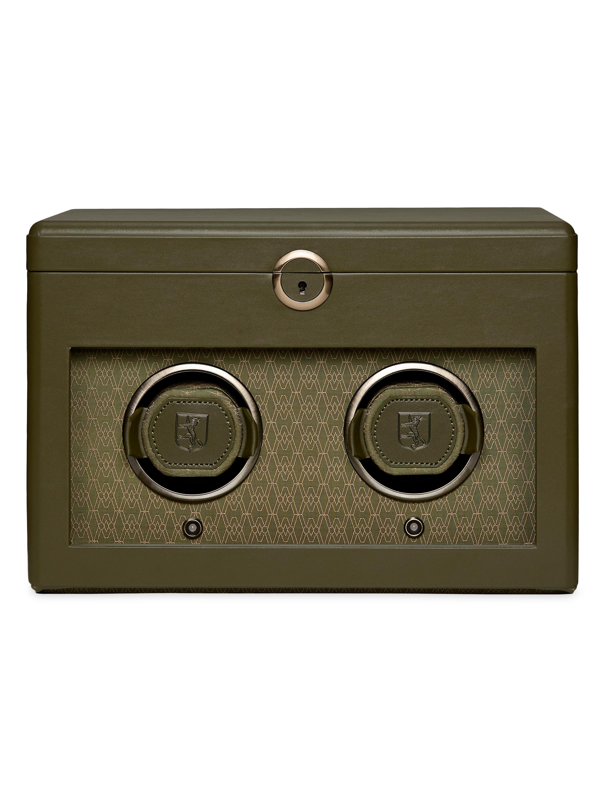 Wolf Earth Double Watch Winder - Coffee