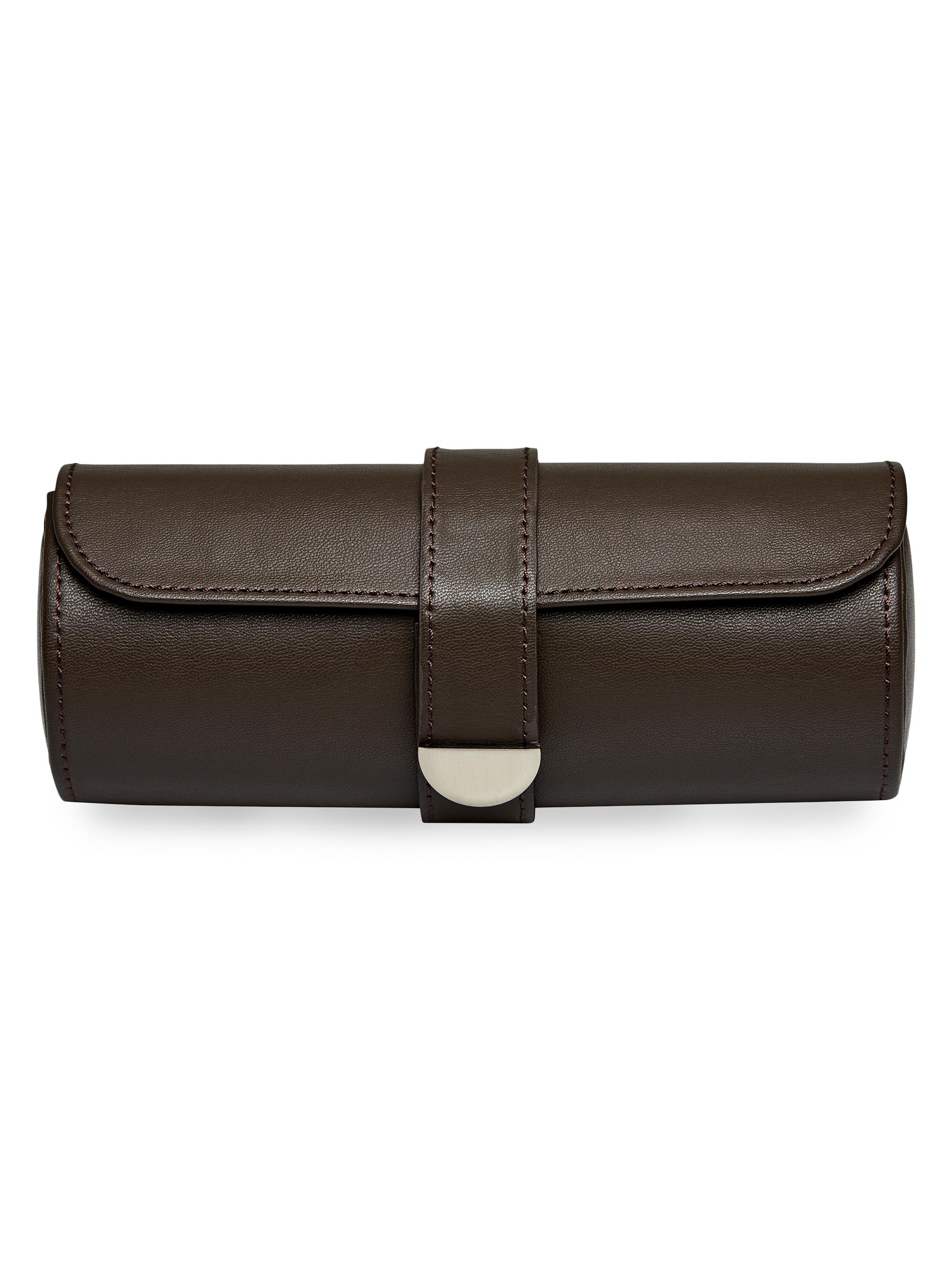 Wolf Earth Triple Watch Roll - Coffee