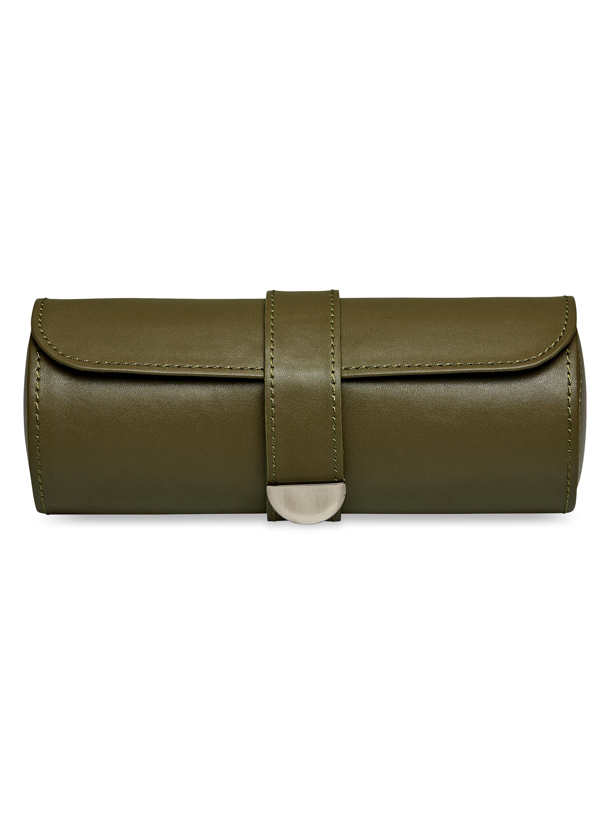 Wolf Earth Triple Watch Roll - Coffee