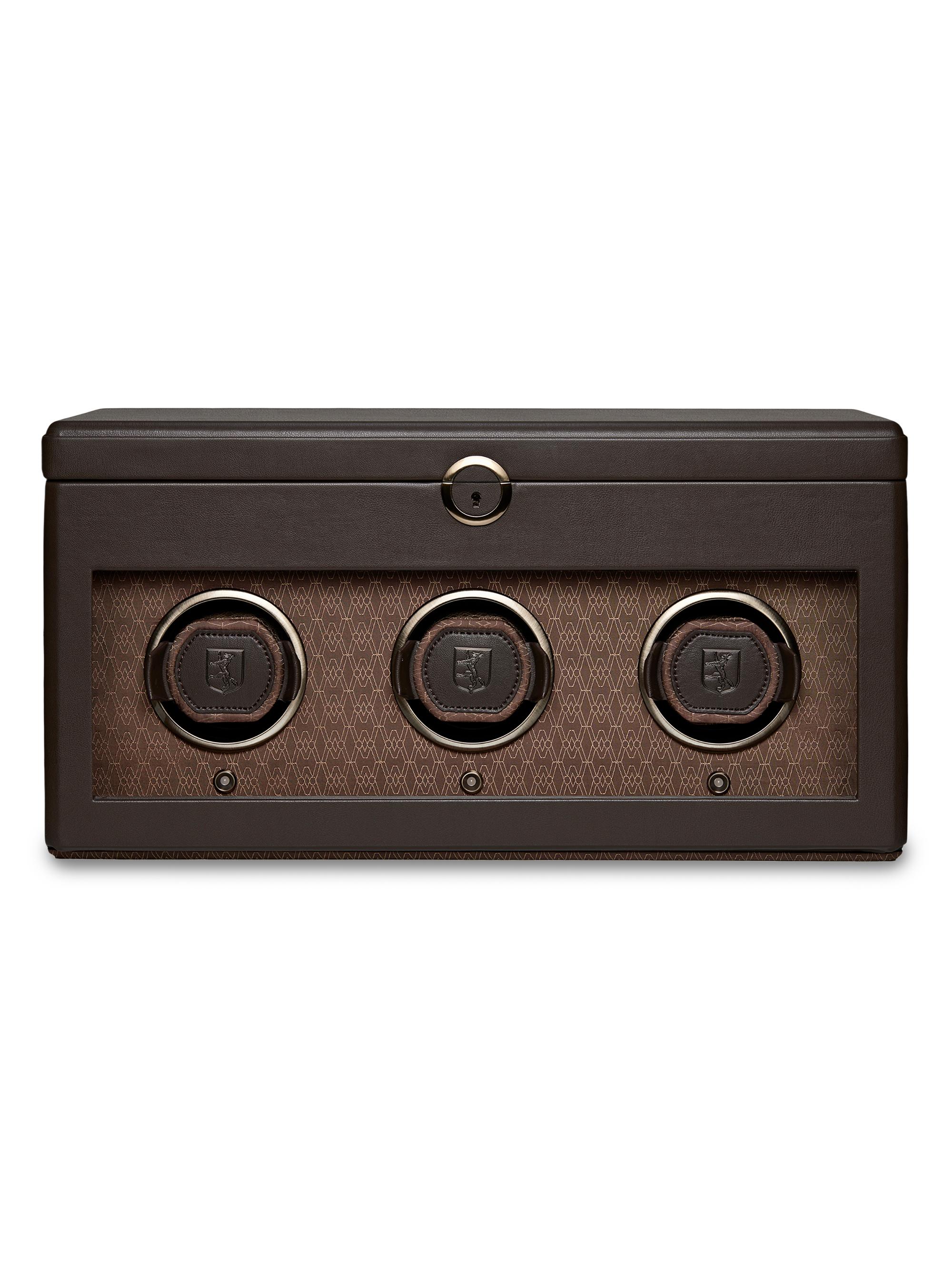 Wolf Earth Triple Watch Winder - Coffee