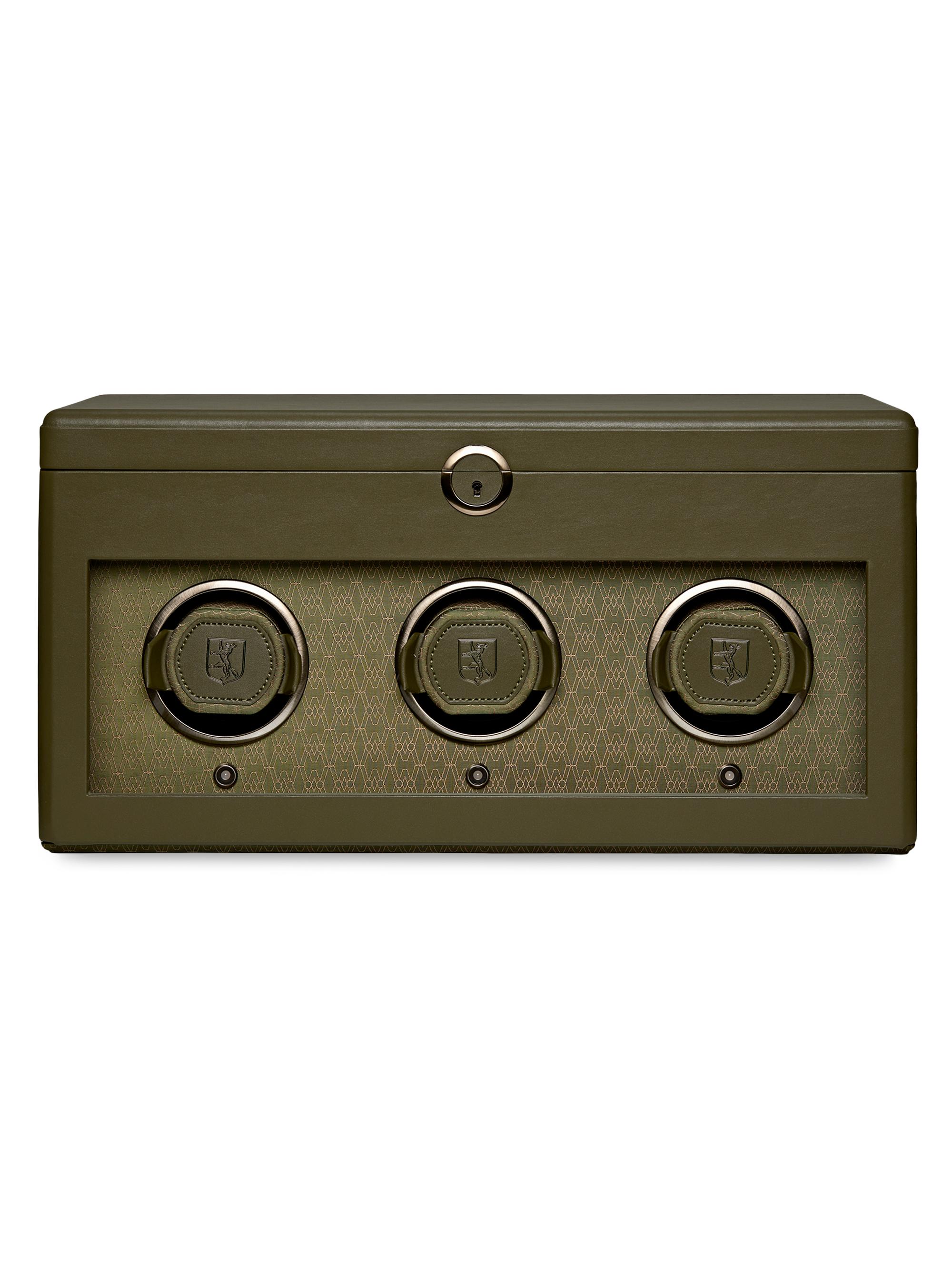 Wolf Earth Triple Watch Winder - Coffee
