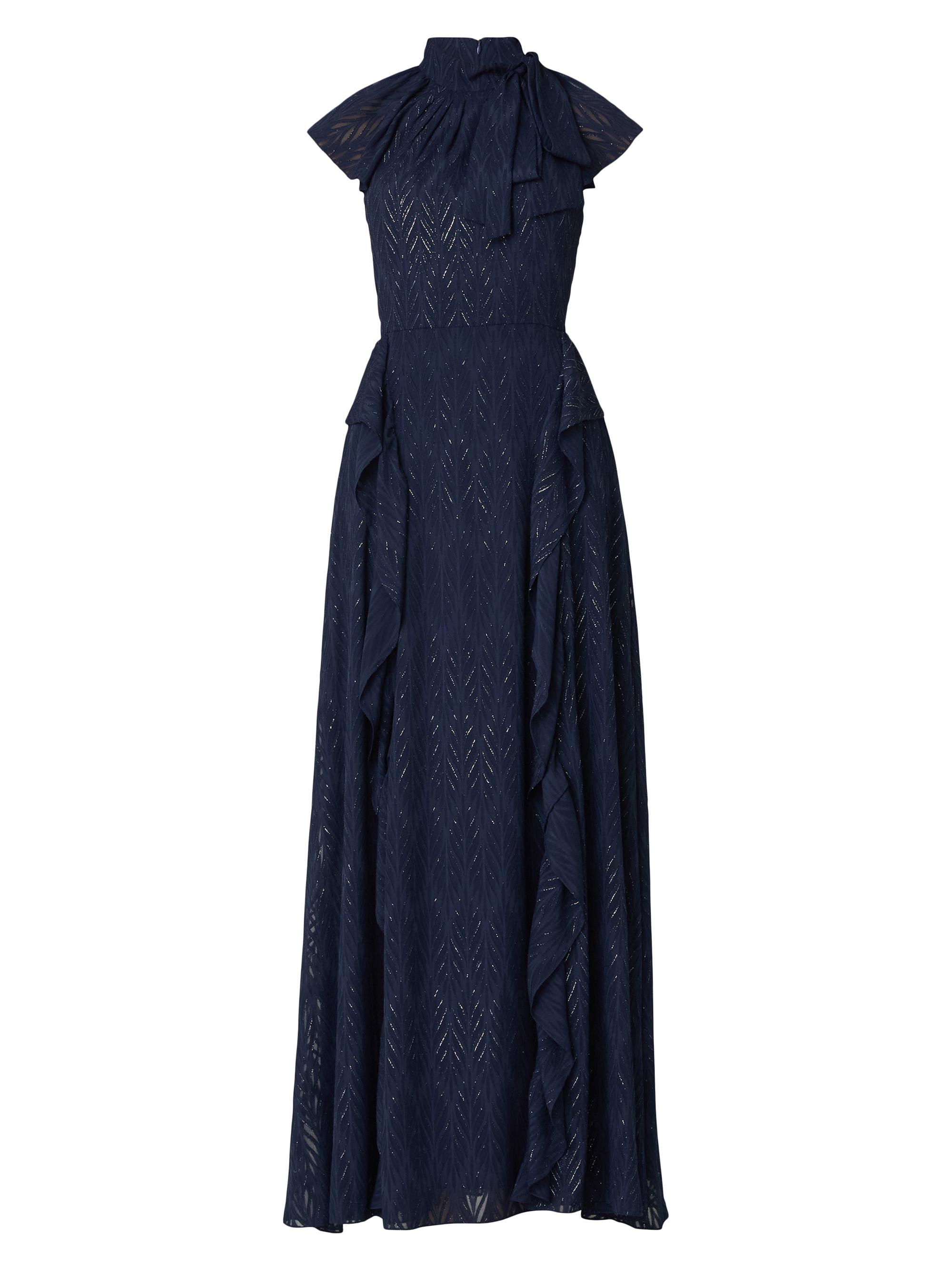 Shoshanna Women's Astreri Ruffle Cap Sleeve Dress - Navy Silver