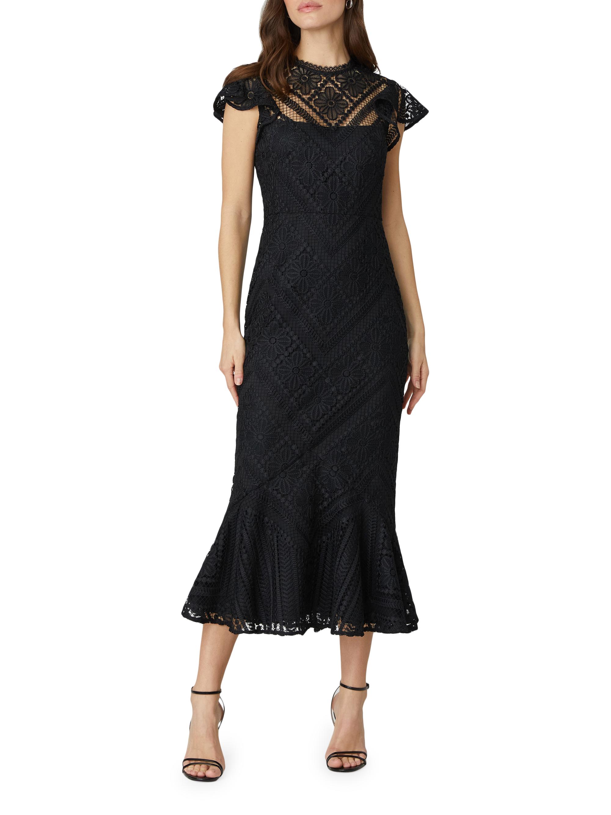 Shoshanna Lea Lace Midi-Dress Saks Fifth Avenue