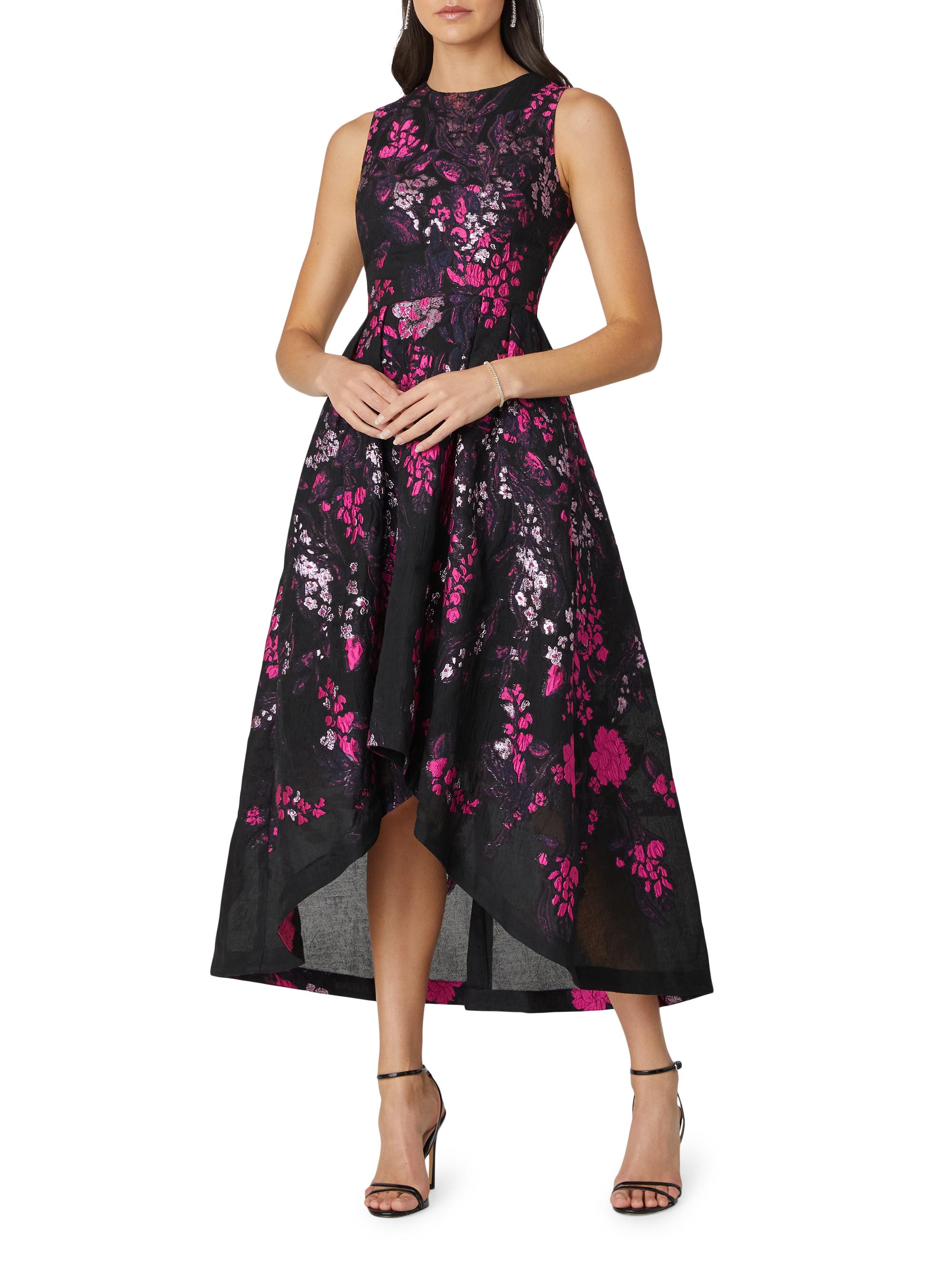 georgia midi dress navy lower impact Navy Polka Dot Jacquard Angela Midi Dress
