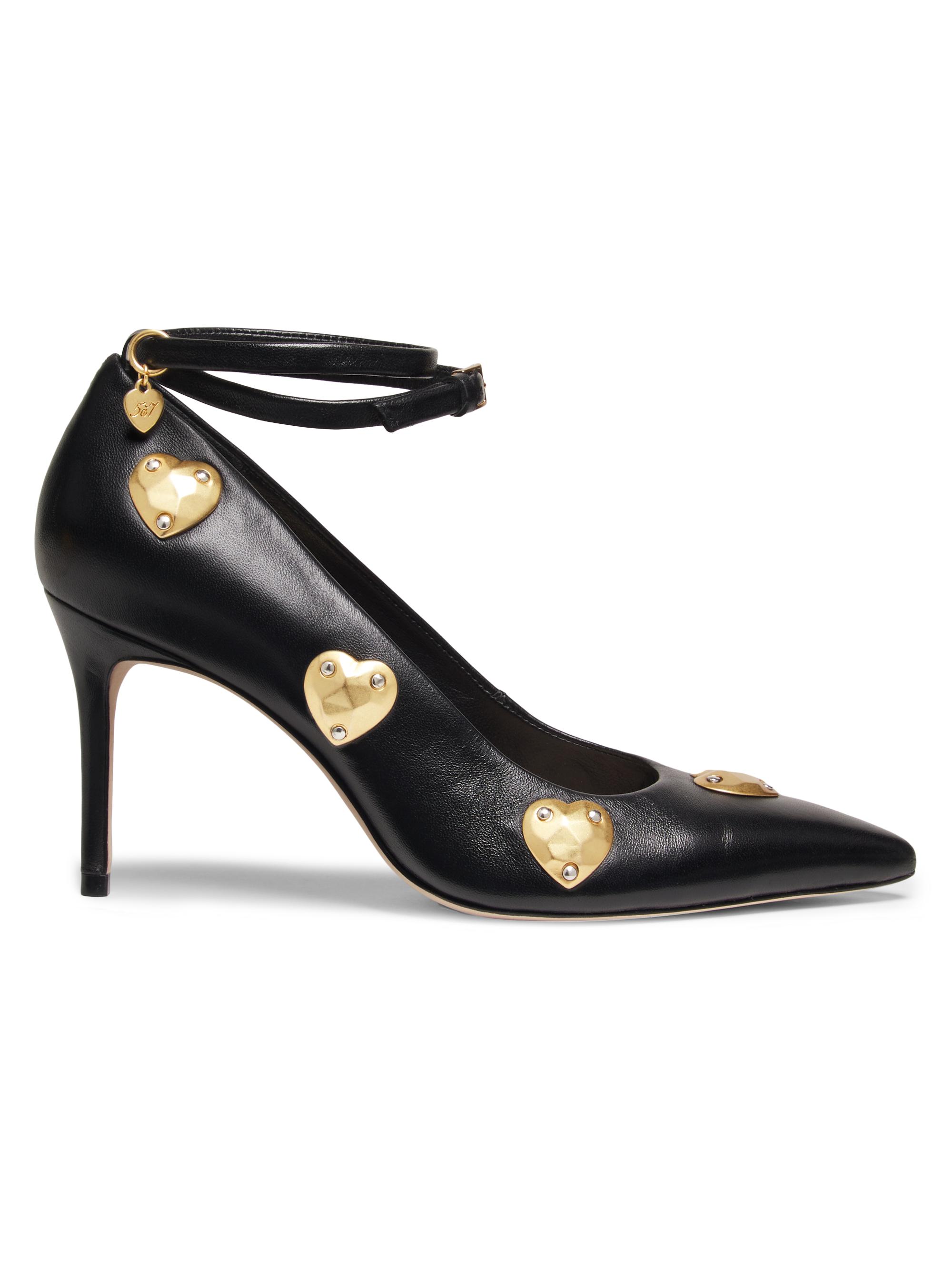 CINQ A SEPT Women's Madison 85MM Leather Ankle-Strap Stiletto Pumps - Black Gold