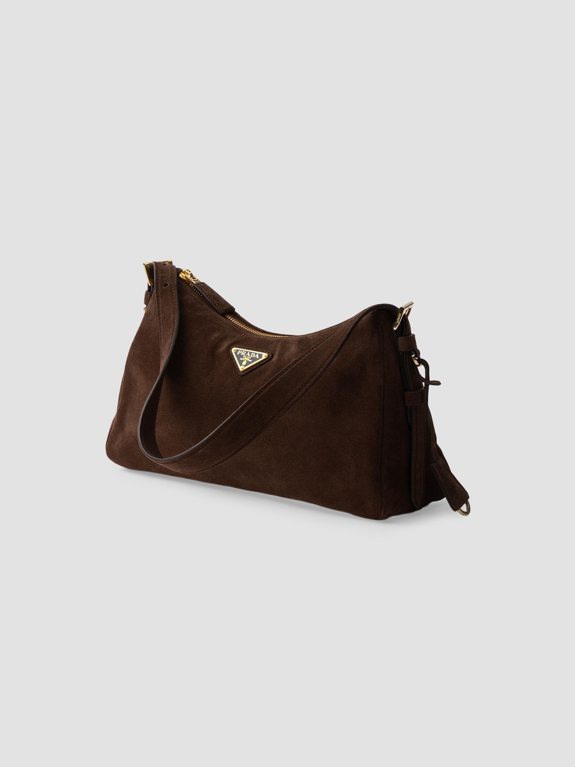 Prada Aimée Medium Suede Shoulder Bag | Saks Fifth Avenue