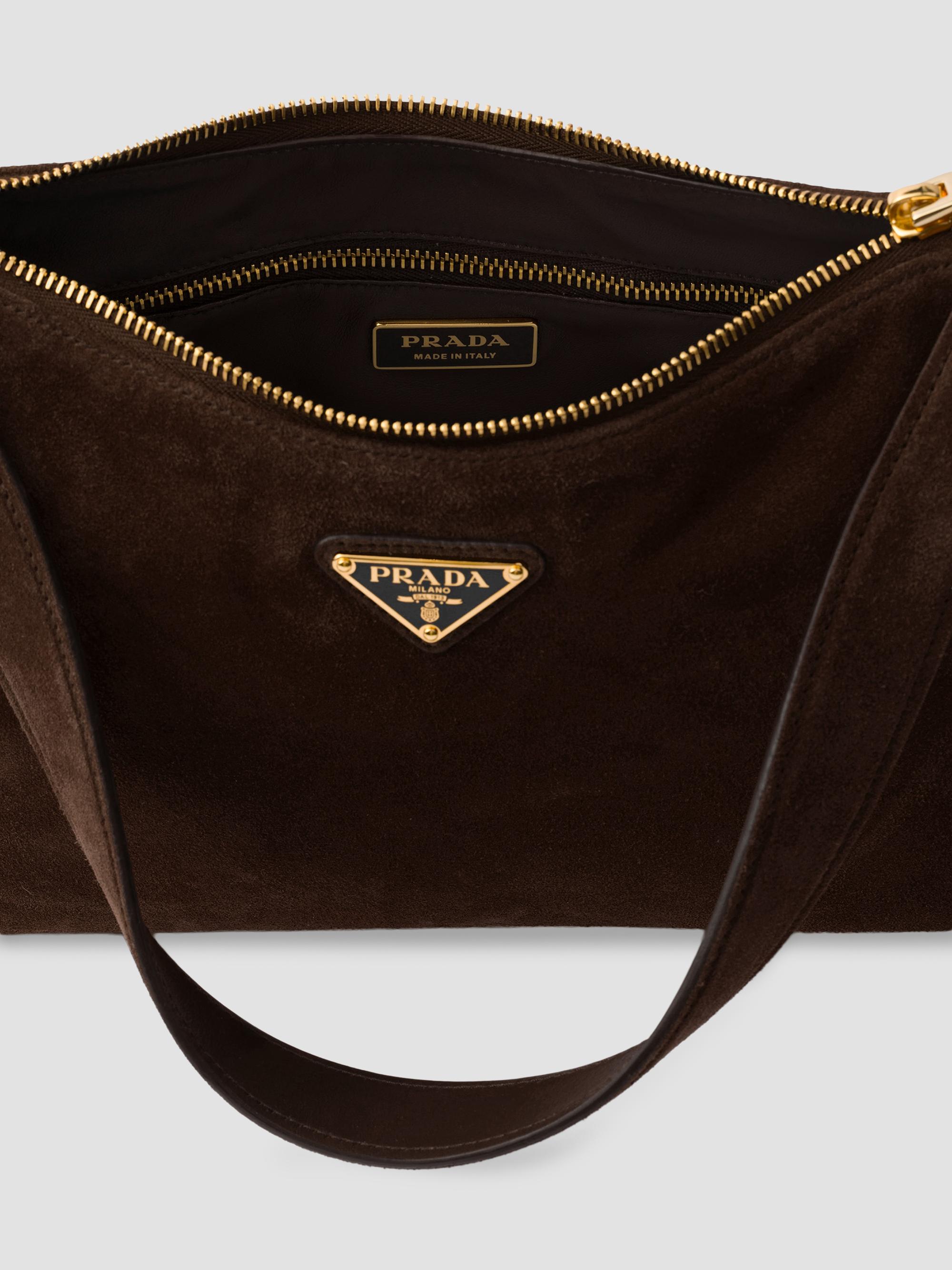 Prada Aimée Medium Suede Shoulder Bag | Saks Fifth Avenue