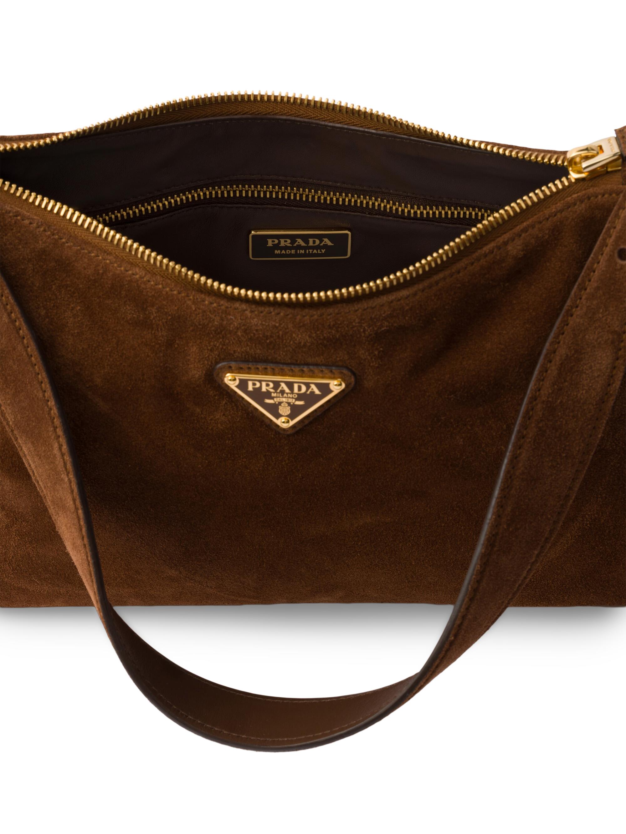 Prada Aimée Medium Suede Shoulder Bag | Saks Fifth Avenue