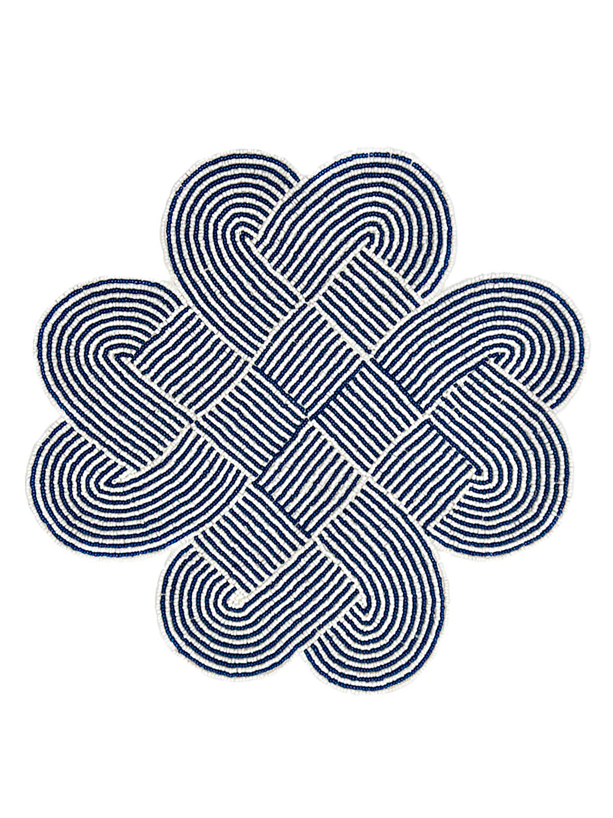 Von Gern Home Knot Placemats, Set of 2 - Navy Blue