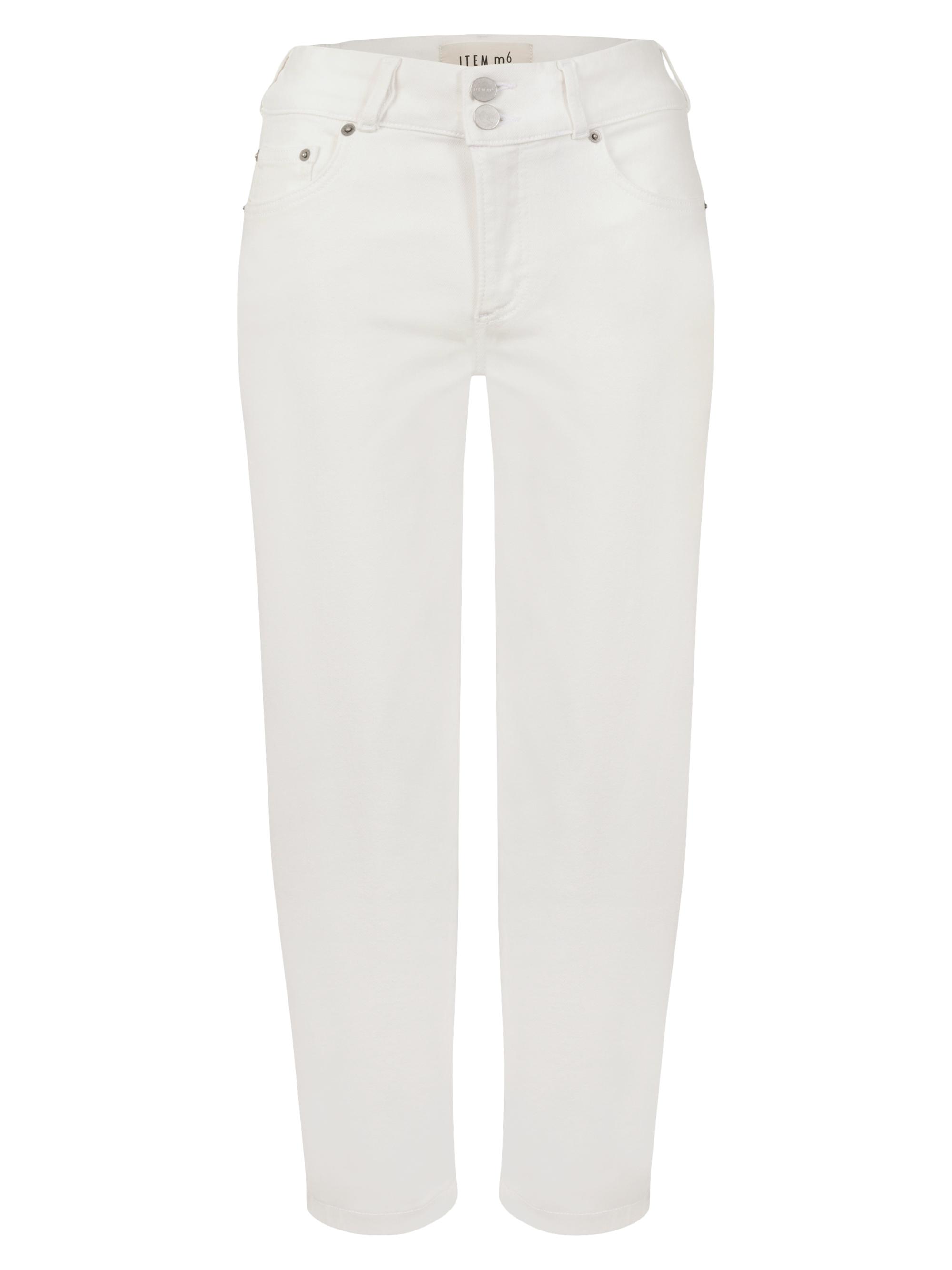 Item M6 Women's Cropped High Rise Denim - White
