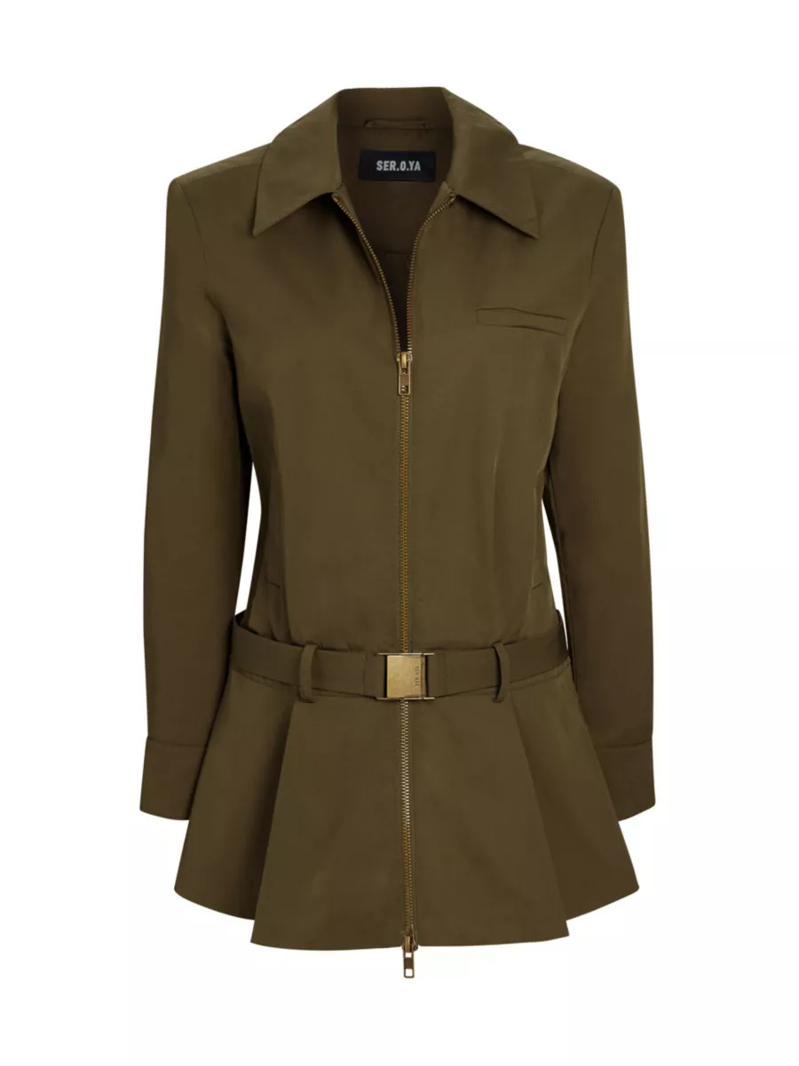 Shop Ser.o.ya Sanders Twill Bomber Jacket Dress | Saks Fifth Shop Ser.o.ya Sanders Twill Bomber Jacket Dress | Saks Fifth