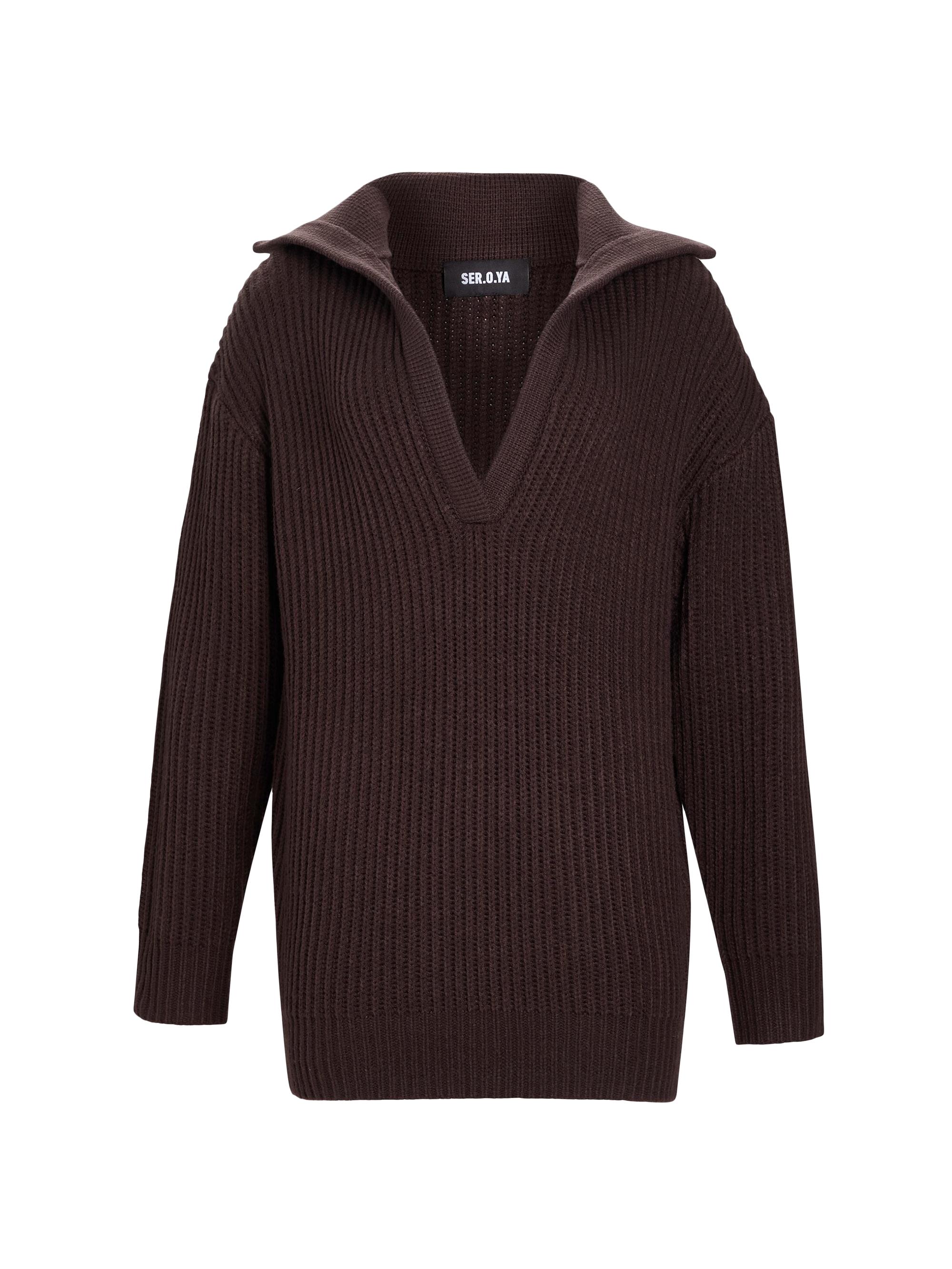 Ser.o.ya Women's Shy Oversized Sweater Dress - Ash Brown