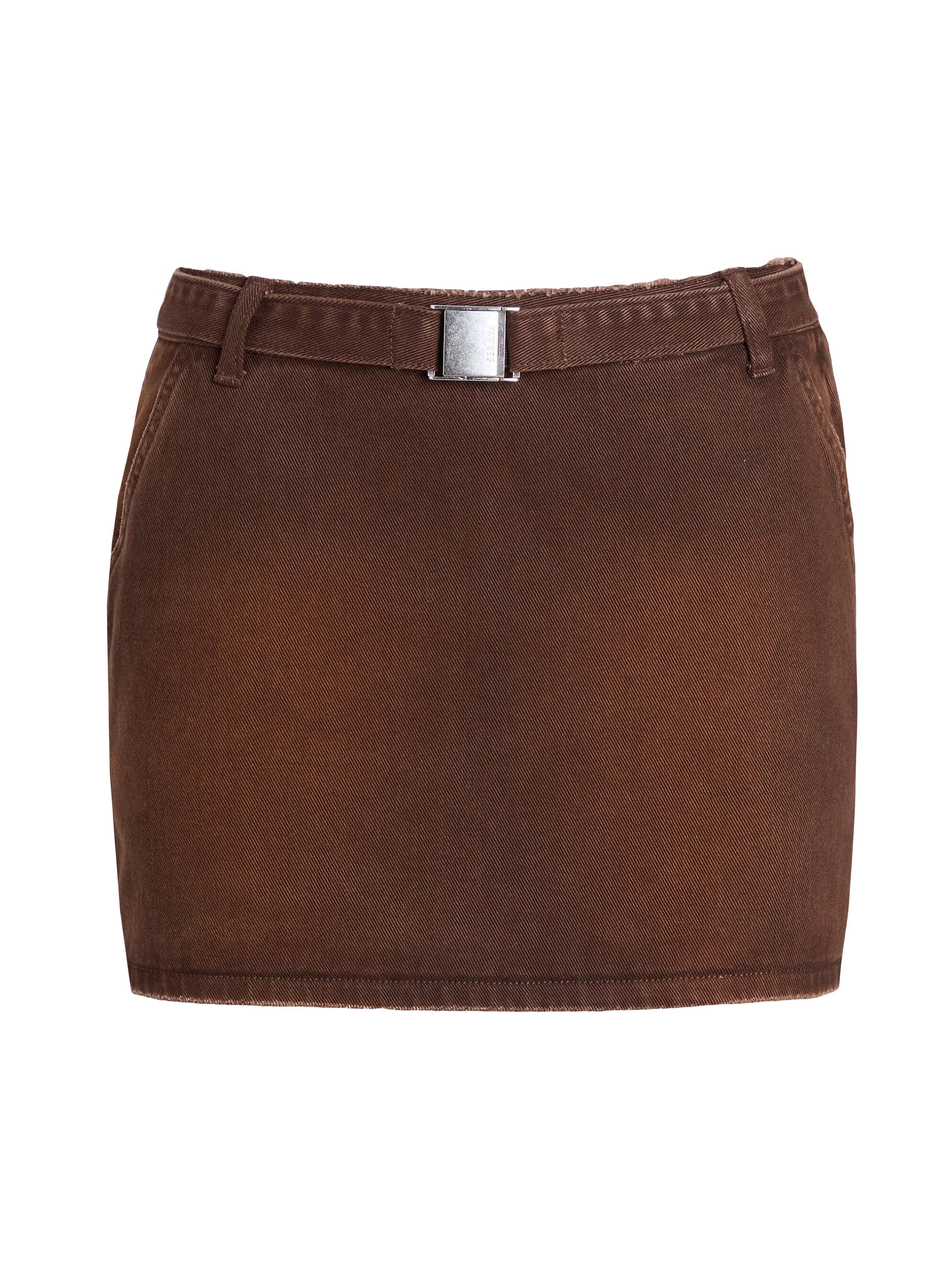 Ser.o.ya Women's Marquise Mid Rise Mini Skirt - Vintage Brown