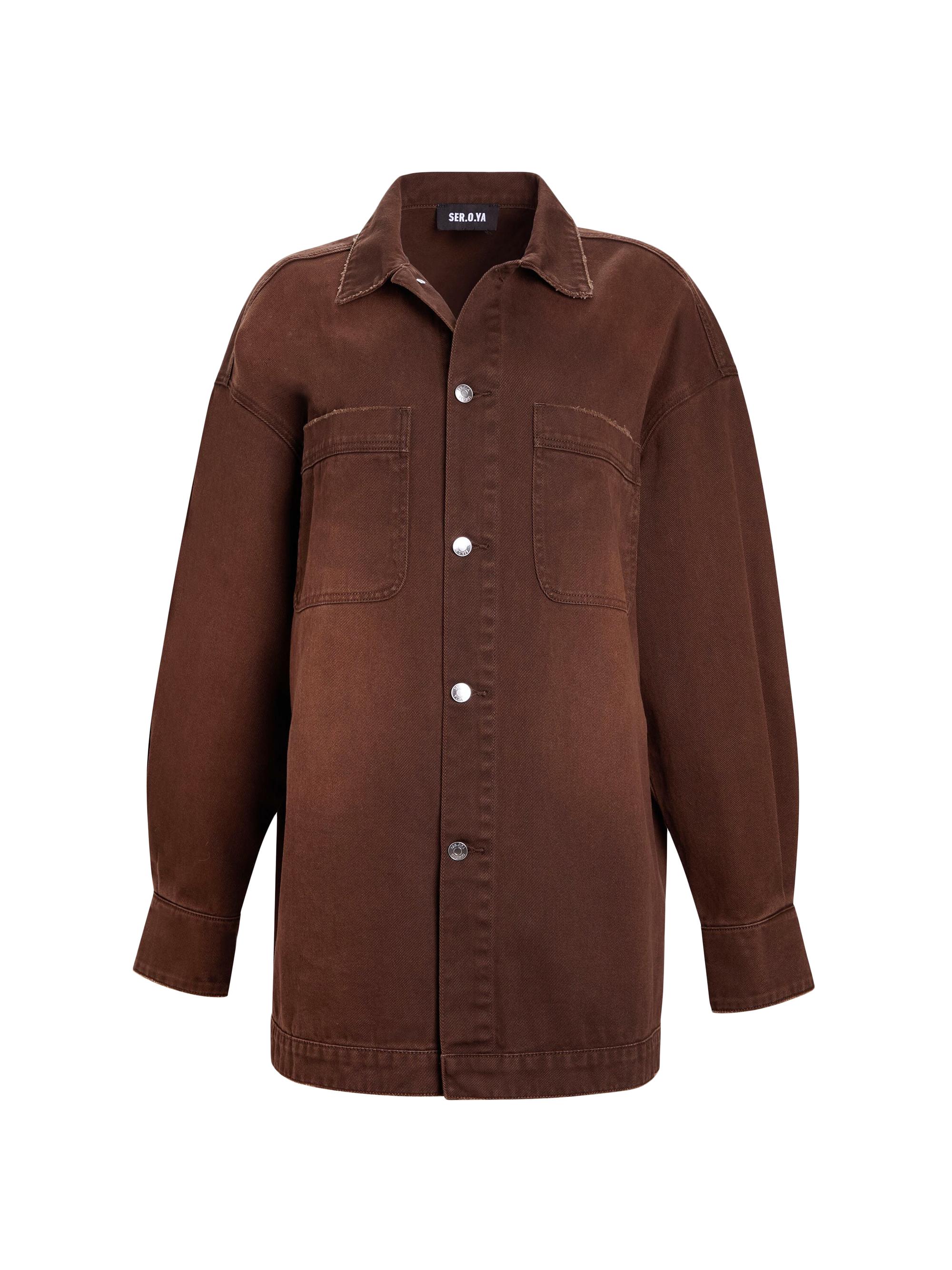 Ser.o.ya Women's Storme Relaxed Shacket - Vintage Brown