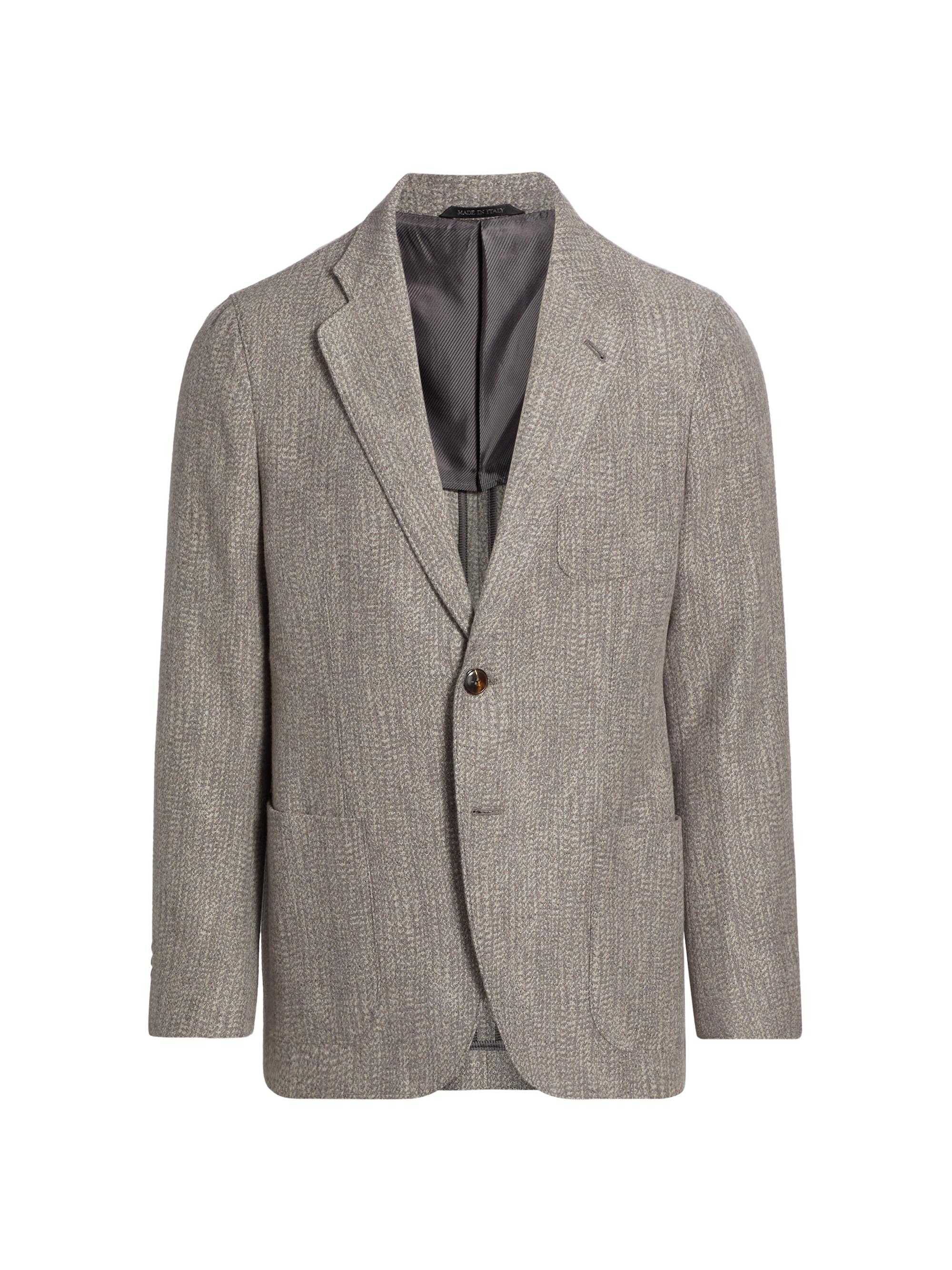 Giorgio Armani Chevron Cashmere-Silk Upton Jacket | Saks