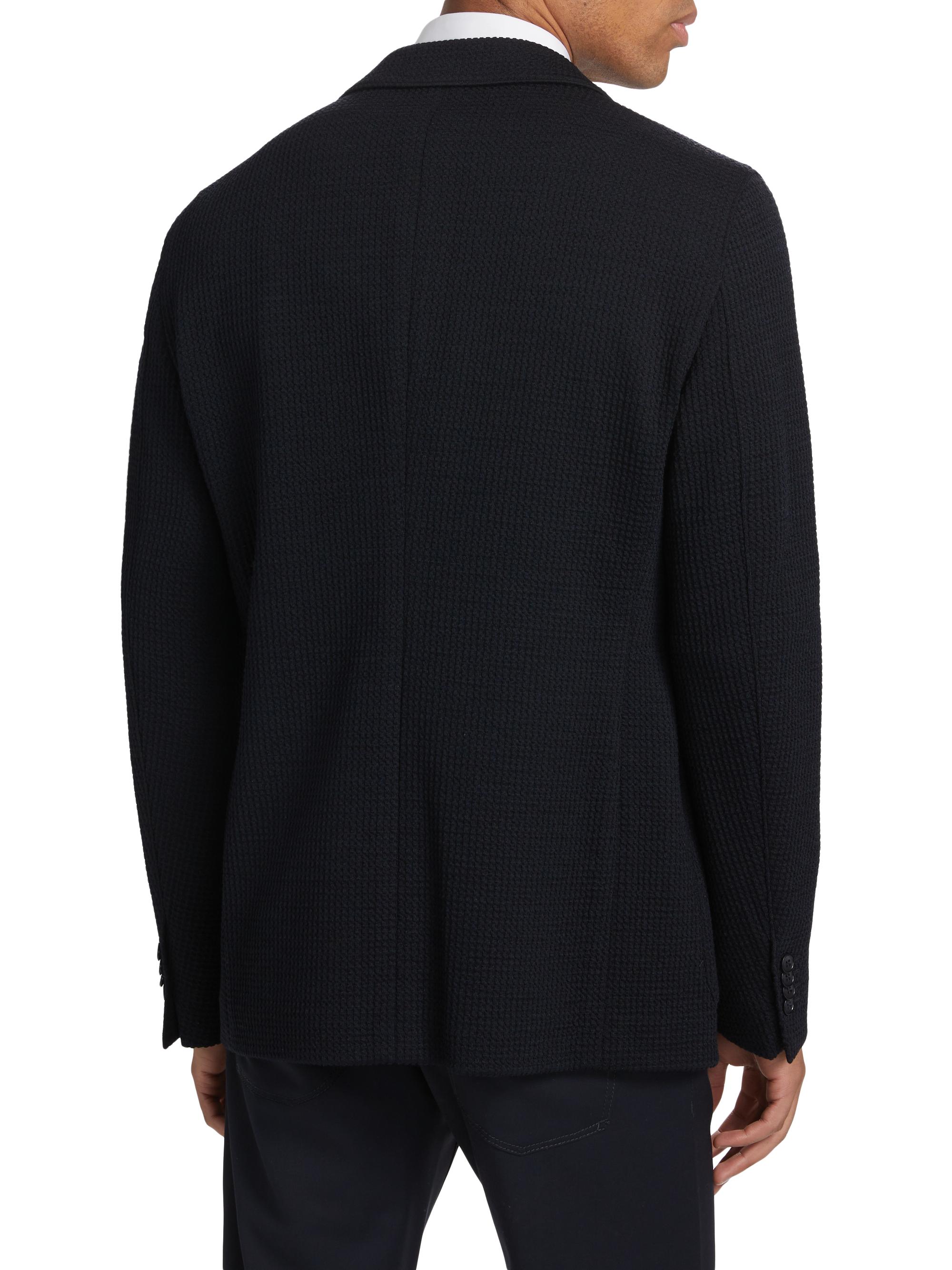 トップス EMPORIO ARMANI BOA KNIT SHIRT JACKET Giorgio Armani Jersey Knit Sport Jacket | Saks Fifth Avenue