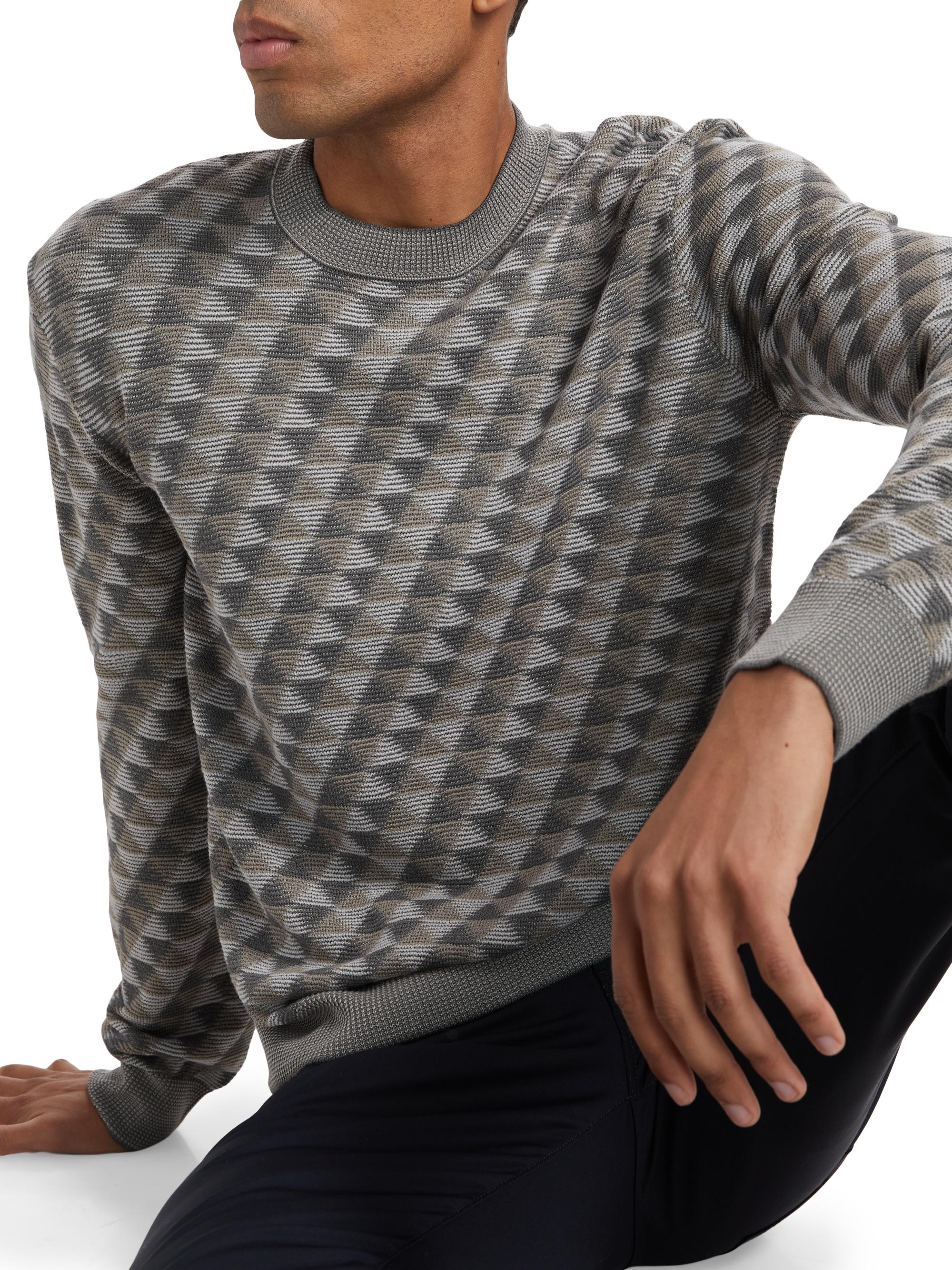 Giorgio Armani Geo Print Crewneck Sweater | Saks Fifth Avenue