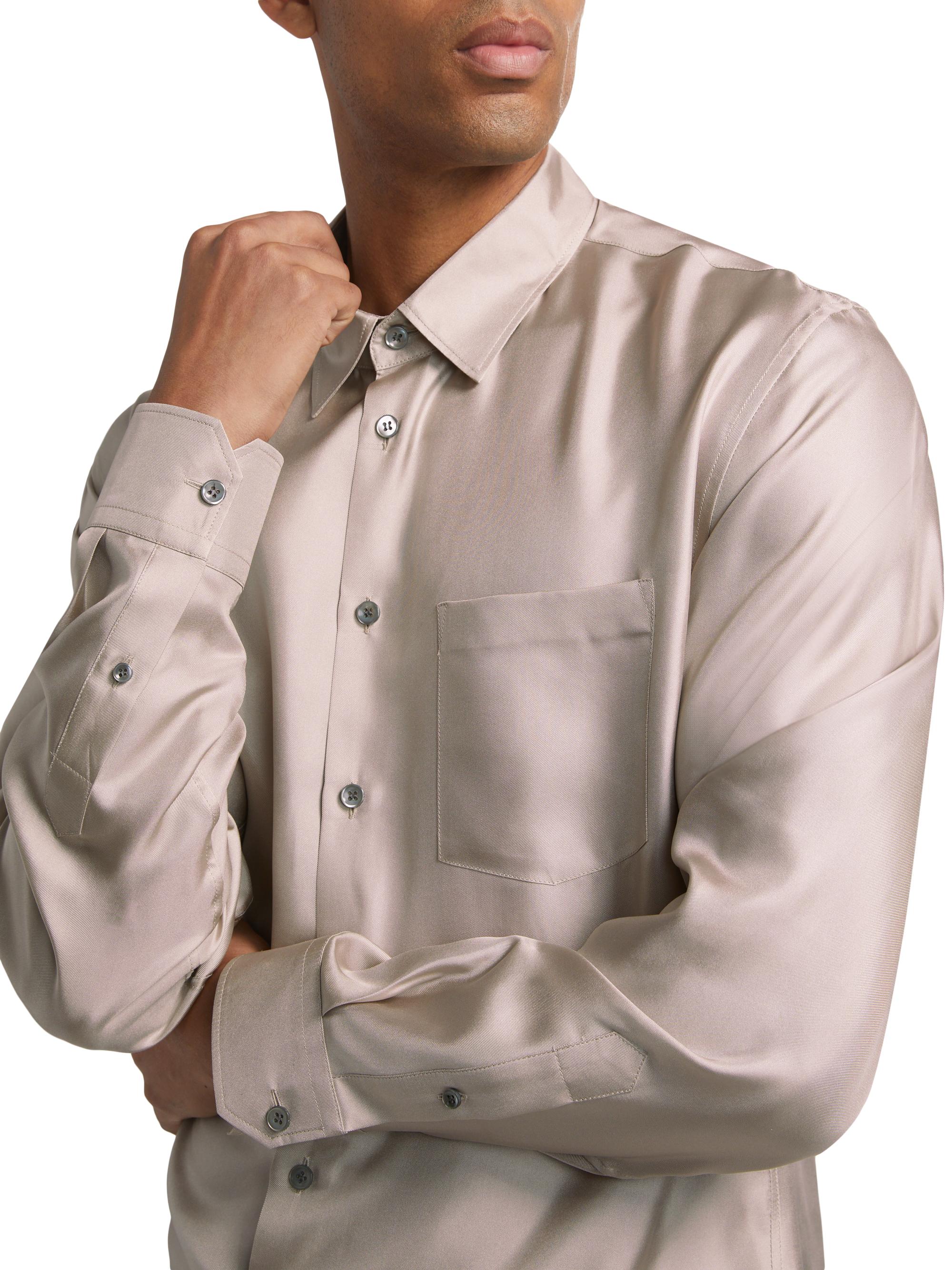 Giorgio Armani Mr. Armani Long-Sleeve Silk Shirt | Saks Fifth Avenue