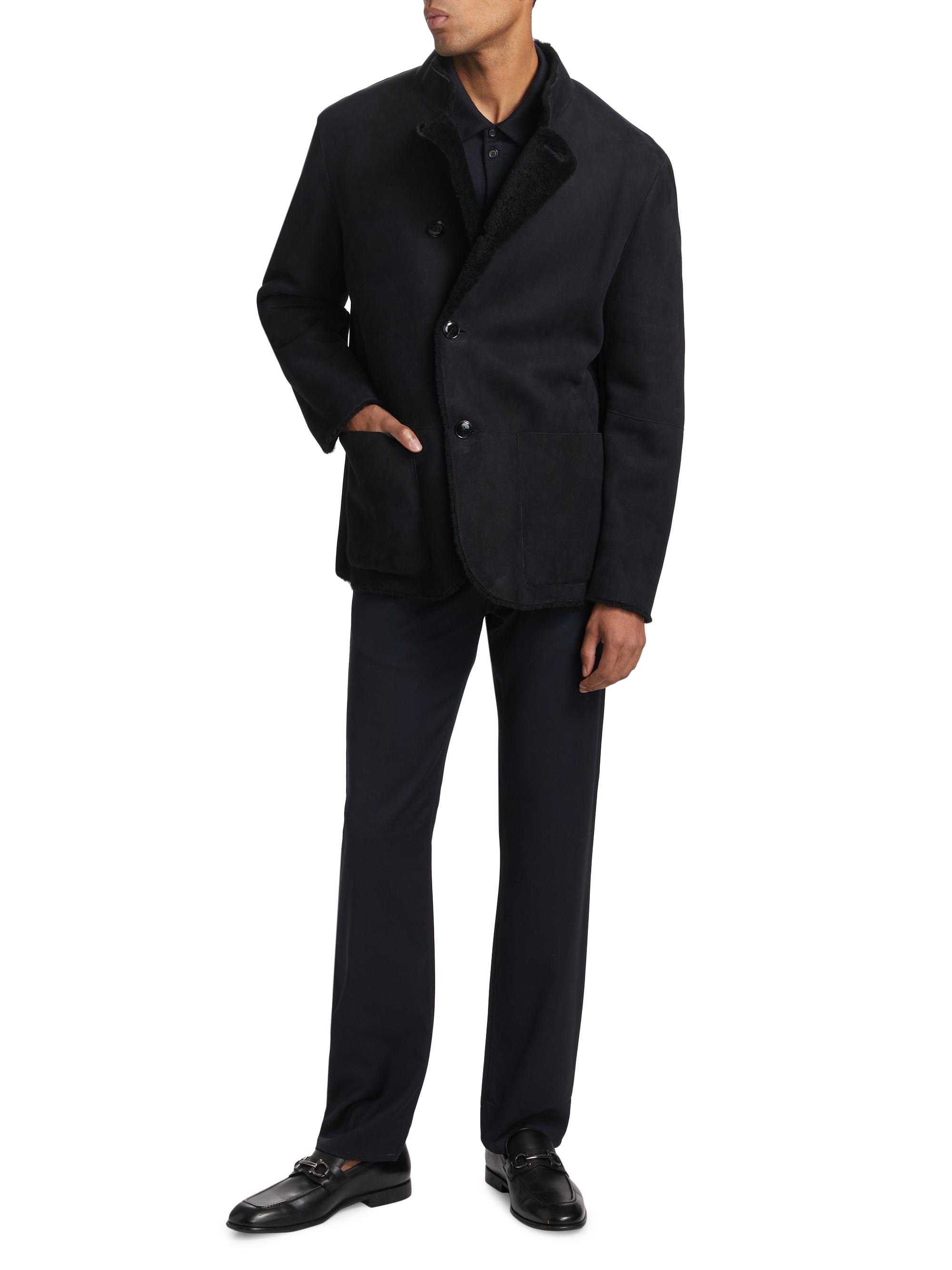 Giorgio Armani Suede Shearling Jacket | Saks Fifth Avenue