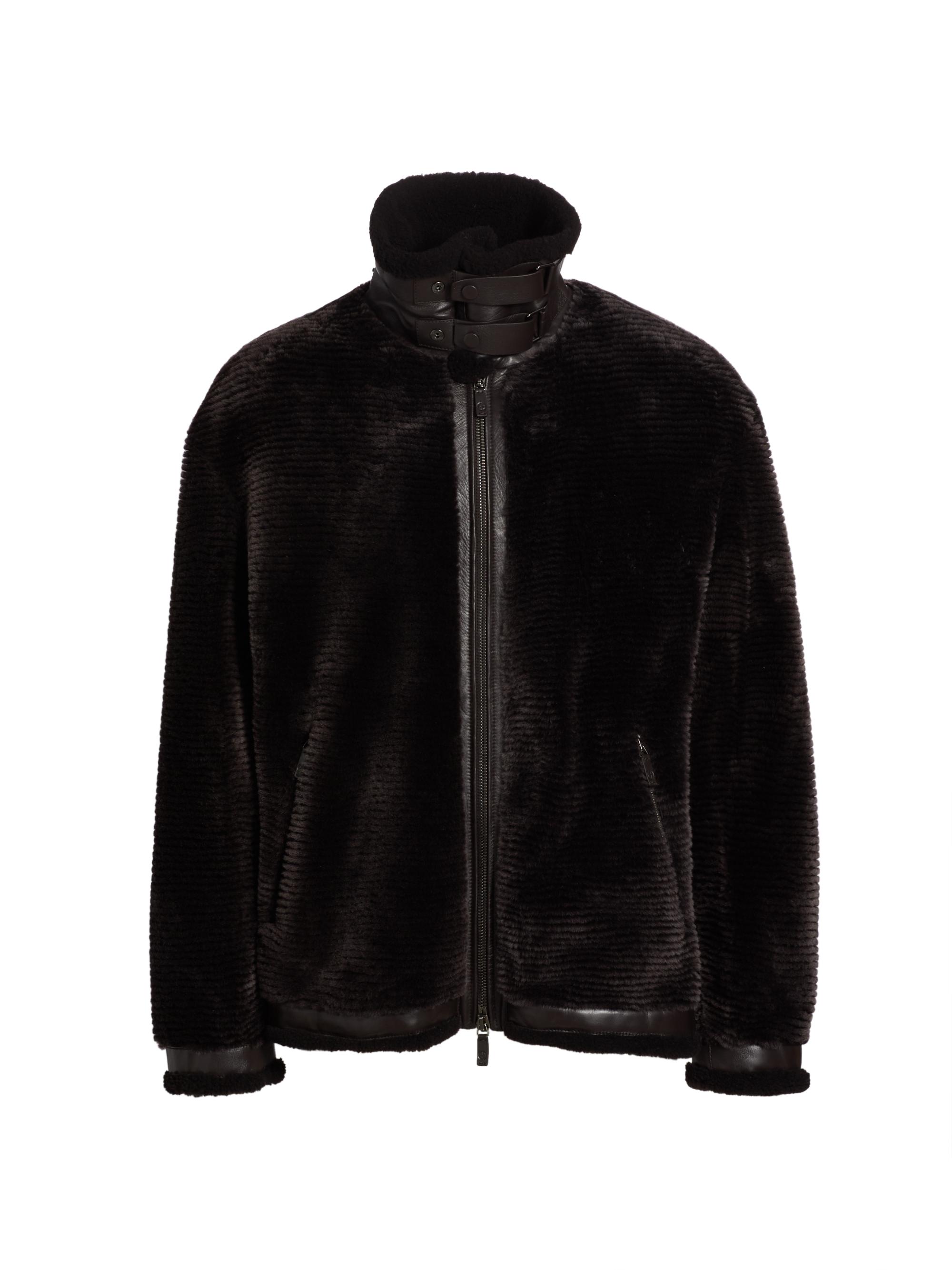 Giorgio Armani Zip-Up Shearling Jacket | Saks Fifth Avenue