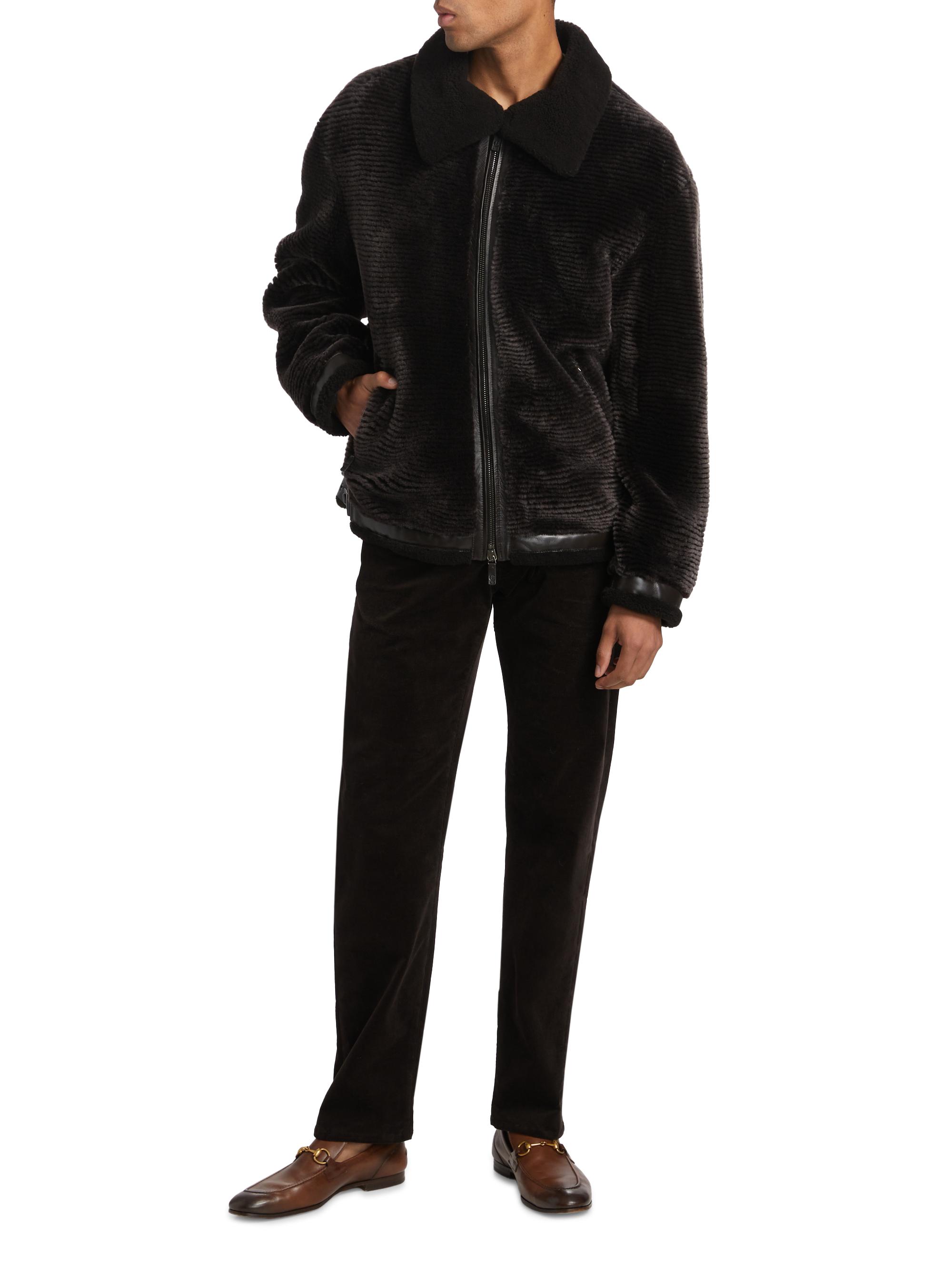 ジャケット・アウター EMPORIO ARMANI leather fur 2way jacket ジャケット・アウター EMPORIO ARMANI leather fur 2way jacket