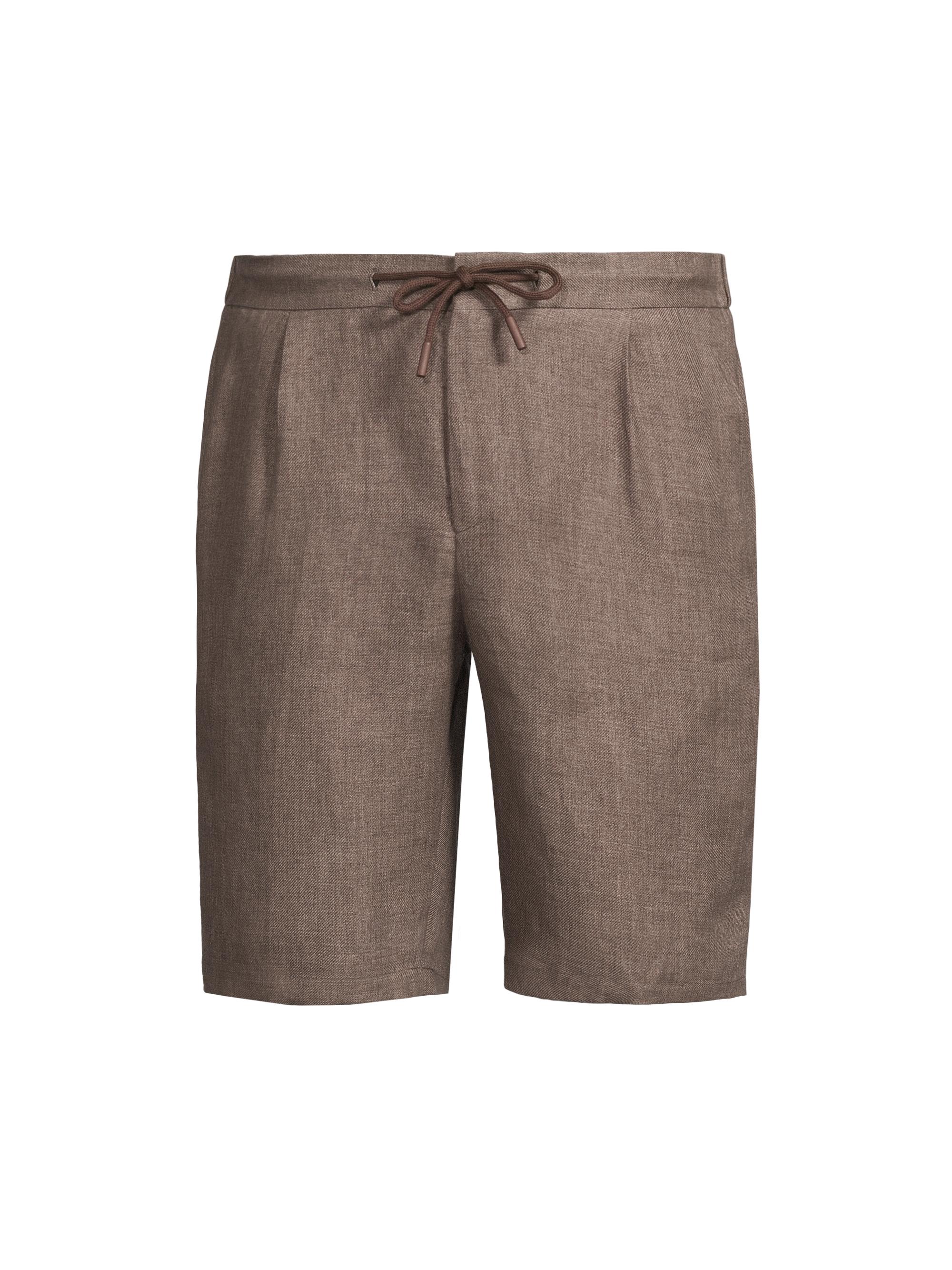 Saks Fifth Avenue Men's COLLECTION Linen Drawstring Shorts - Brown
