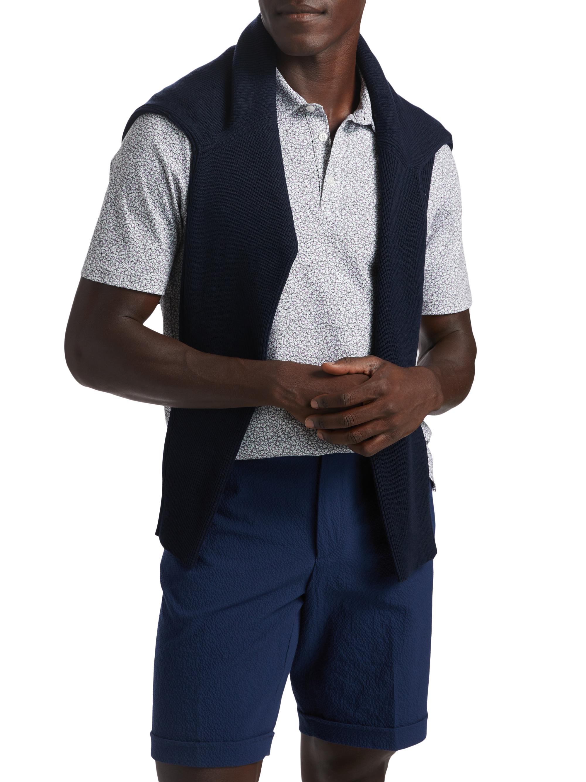 Saks Fifth Avenue Men's COLLECTION Graphic Cotton Polo Shirt - Pink