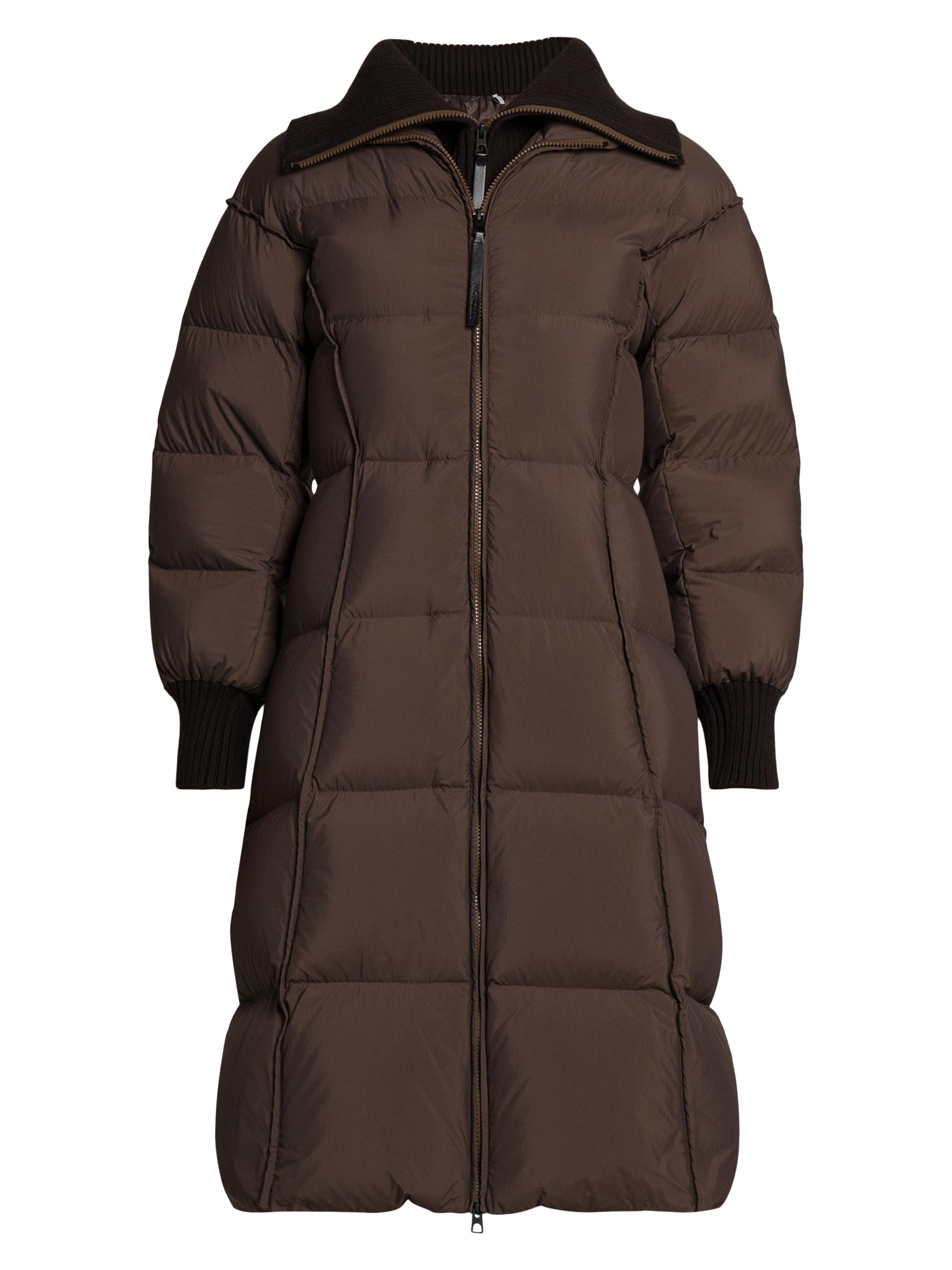 Moncler Women's Brerelle Long Down Jacket - Brown