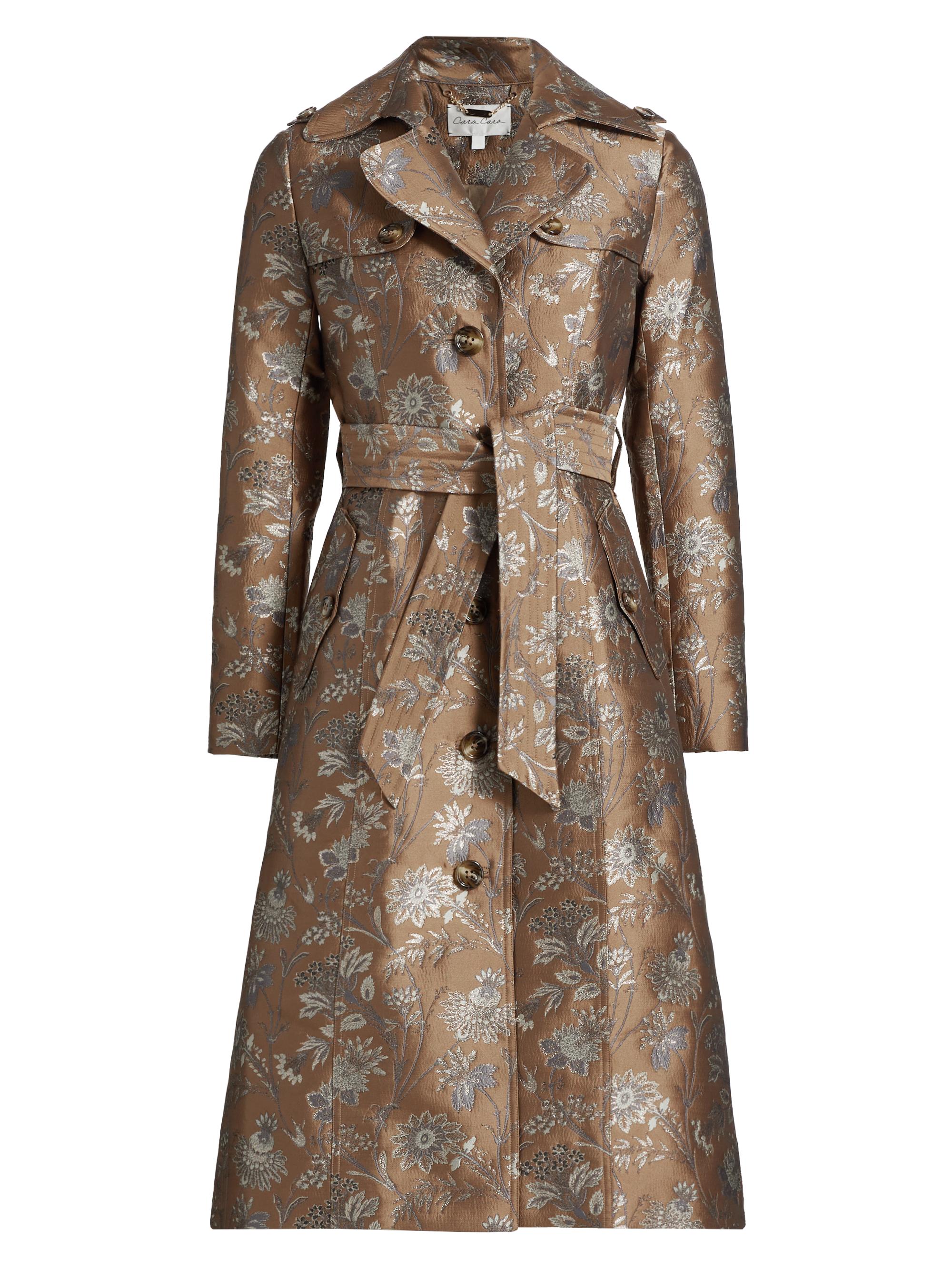 Cara Cara Women's Karlie Trench Coat - Jacquard Garden