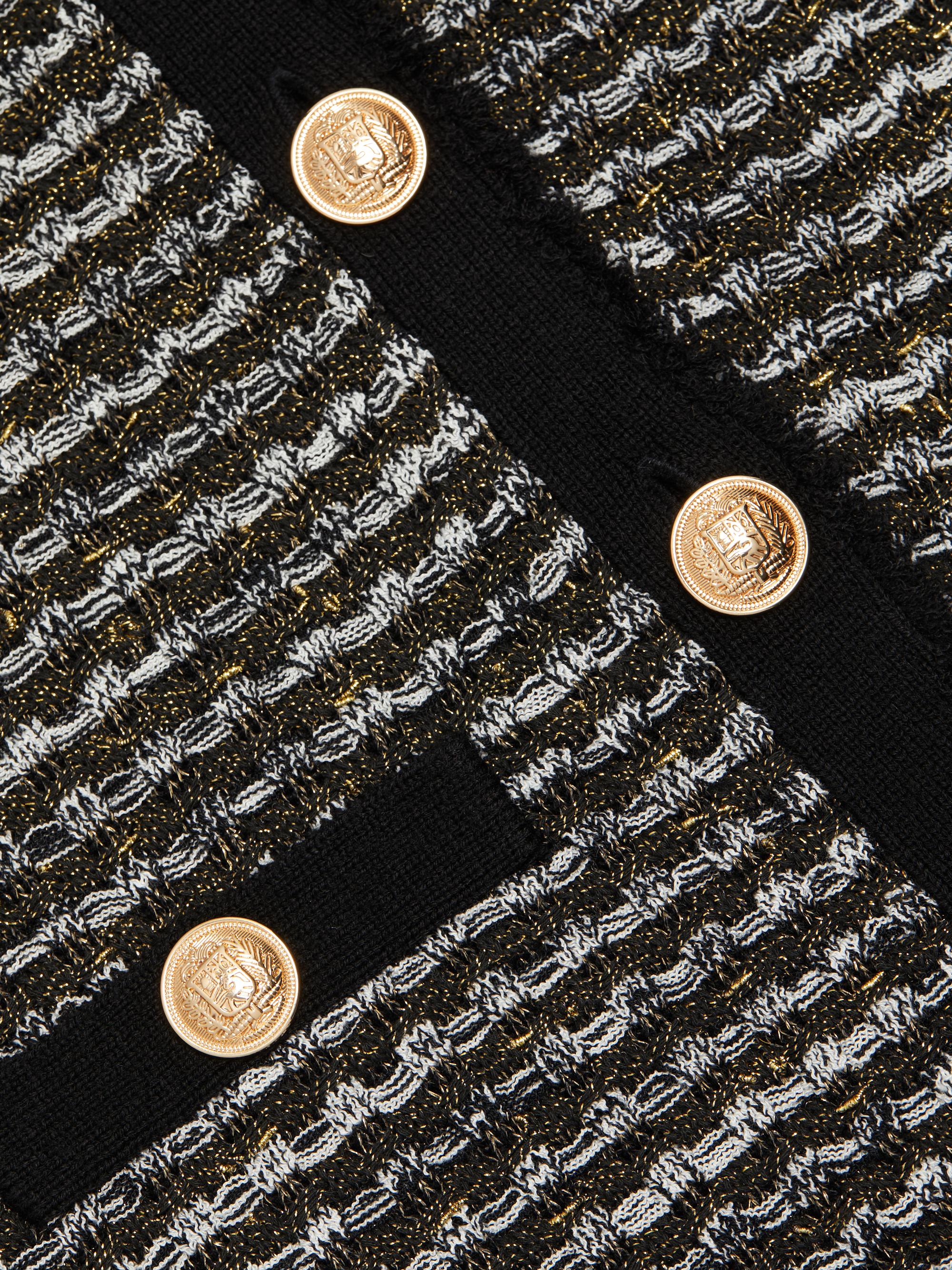 ジャケット・アウター misaSly GRAIN TWEED JACKET Short Tweed