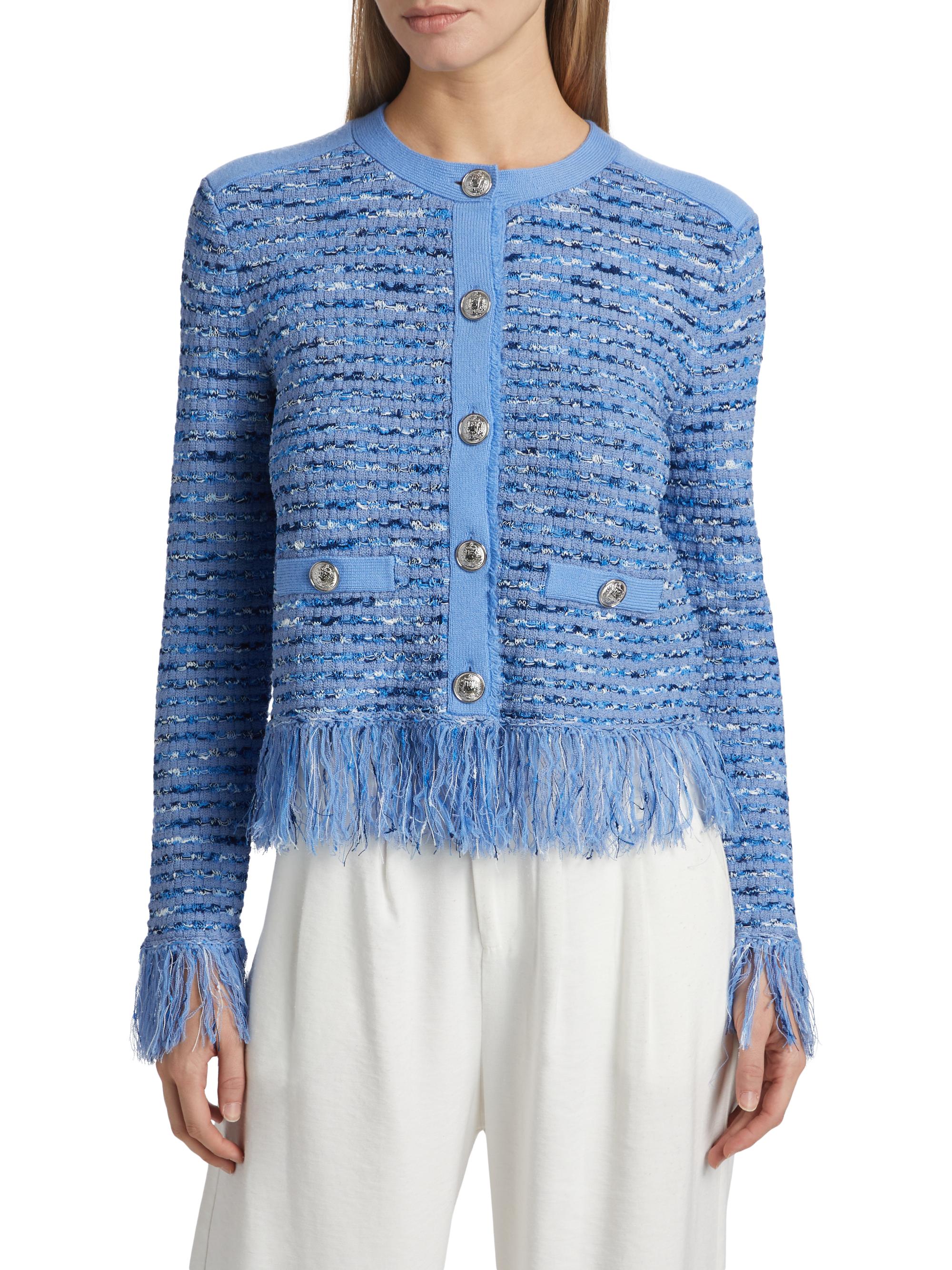 Milly Fringe Tweed Jacket | Saks Fifth Avenue