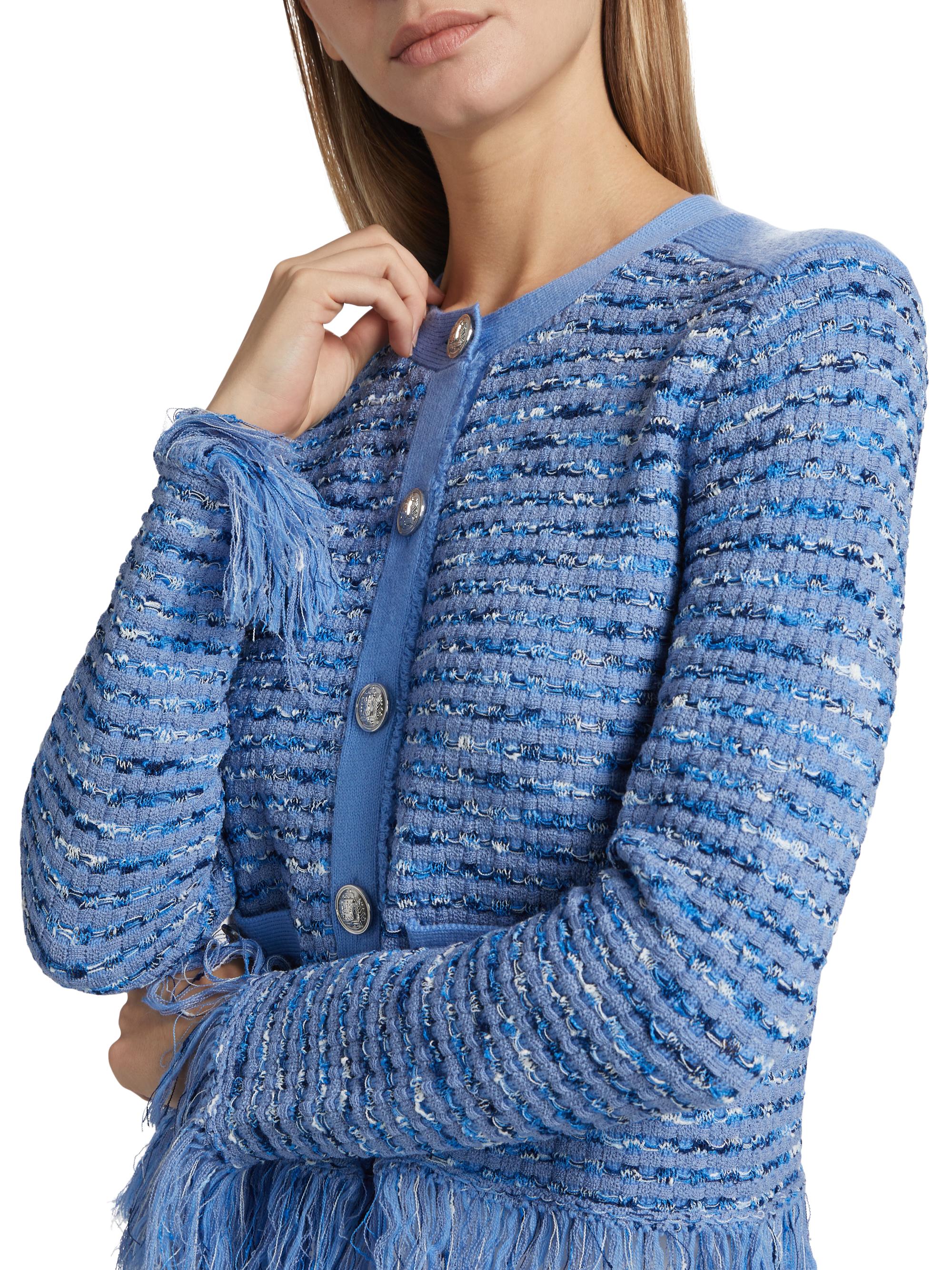 Milly Fringe Tweed Jacket | Saks Fifth Avenue