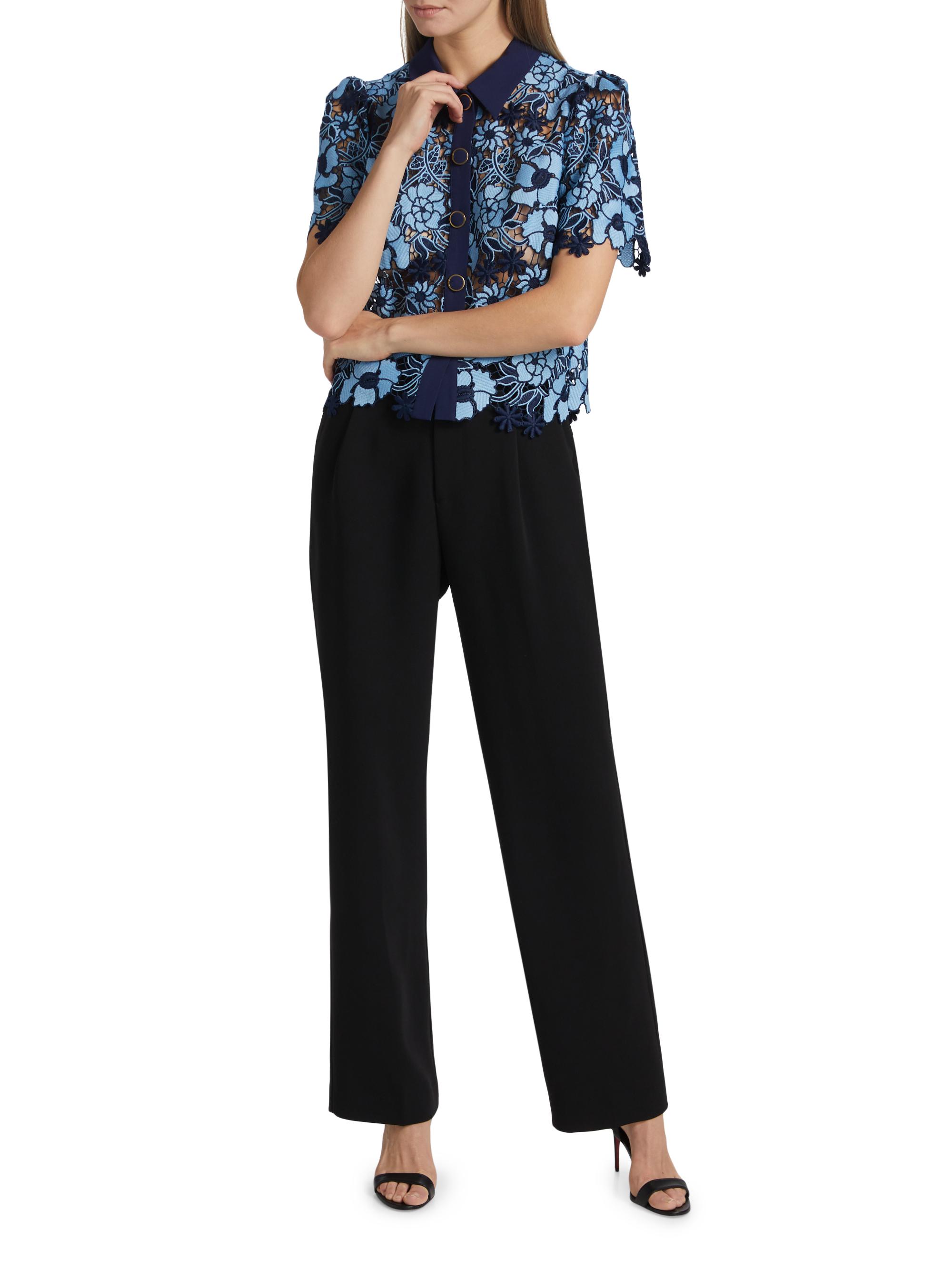 Milly Addison Lace Button-Front Shirt | Saks Fifth Avenue