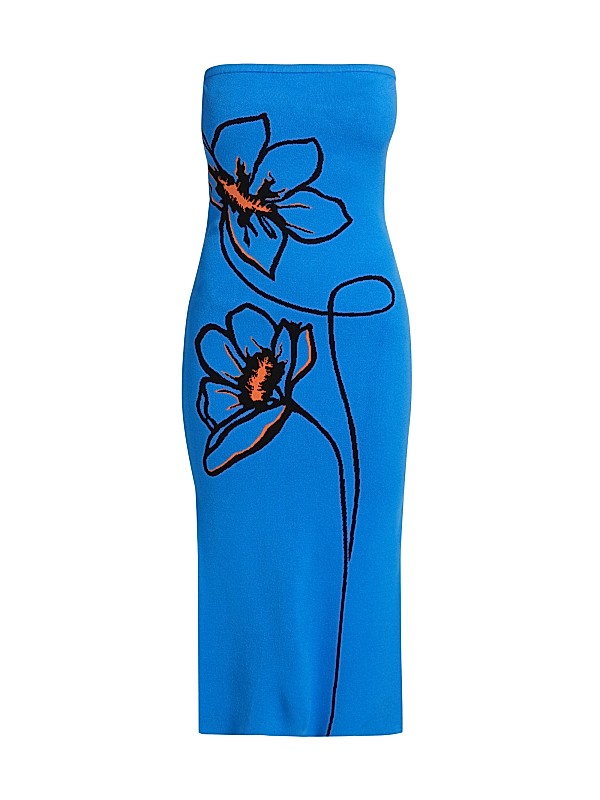 Milly Tie Side Floral Dress Milly Tie Side Floral Dress