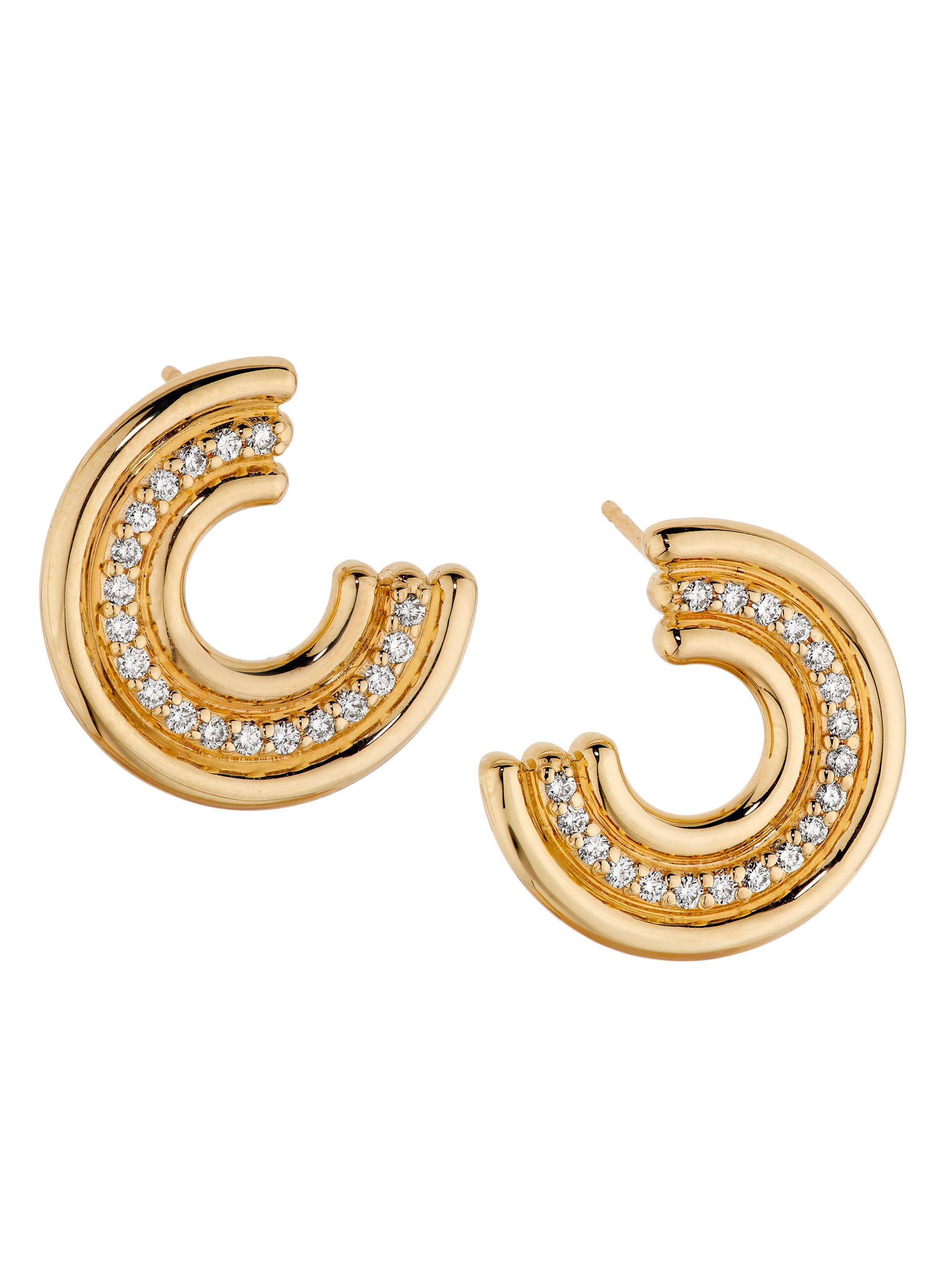 ParkFord Women's Revival 14K Yellow Gold & 0.38 TCW Natural Diamond Mini Stud Earrings - Gold