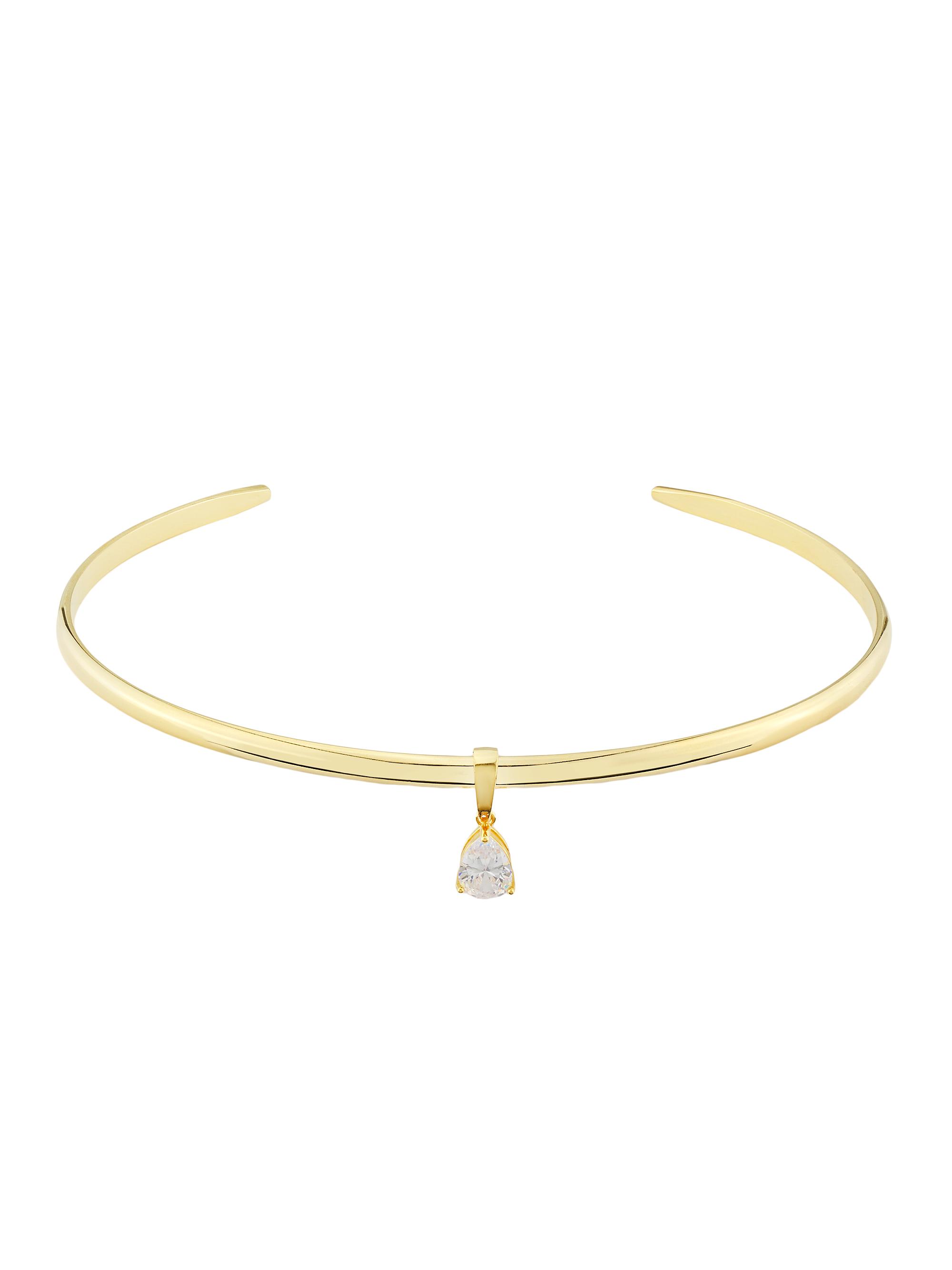 Shashi Women's Nikita 14K-Gold-Plated & Cubic Zirconia Cuff Necklace - Gold