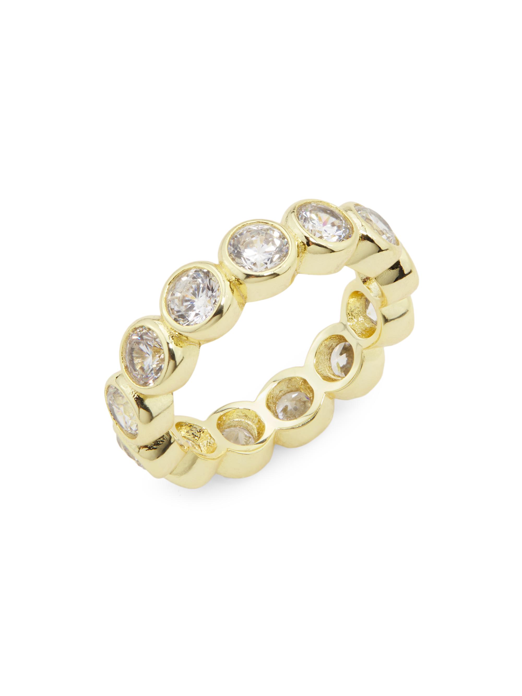 Shashi Women's 14K-Gold-Plated & Cubic Zirconia Eternity Band - Gold