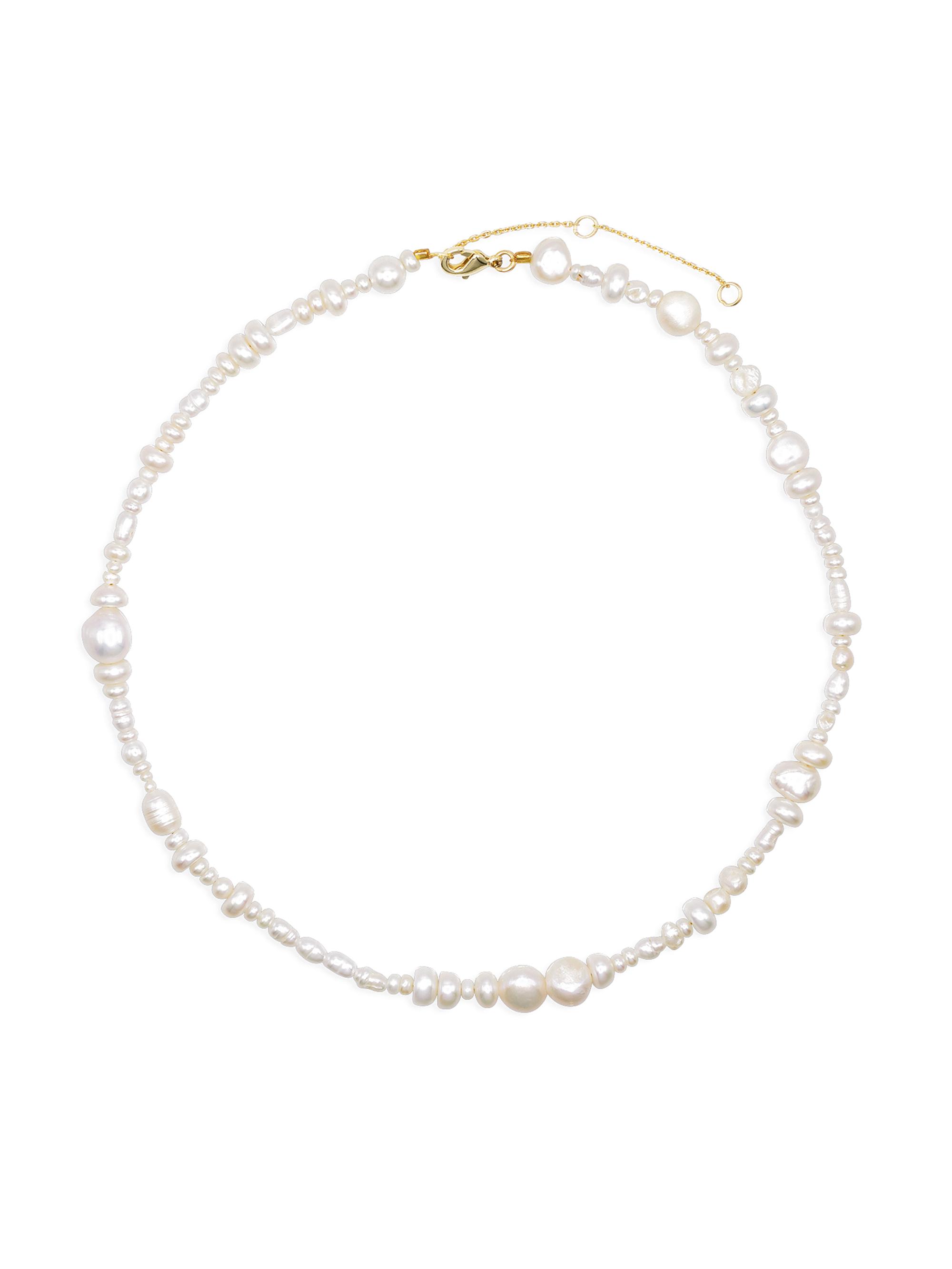 Shashi Women's Astro 14K-Gold-Plated & Freshwater Pearl Necklace - Pearl