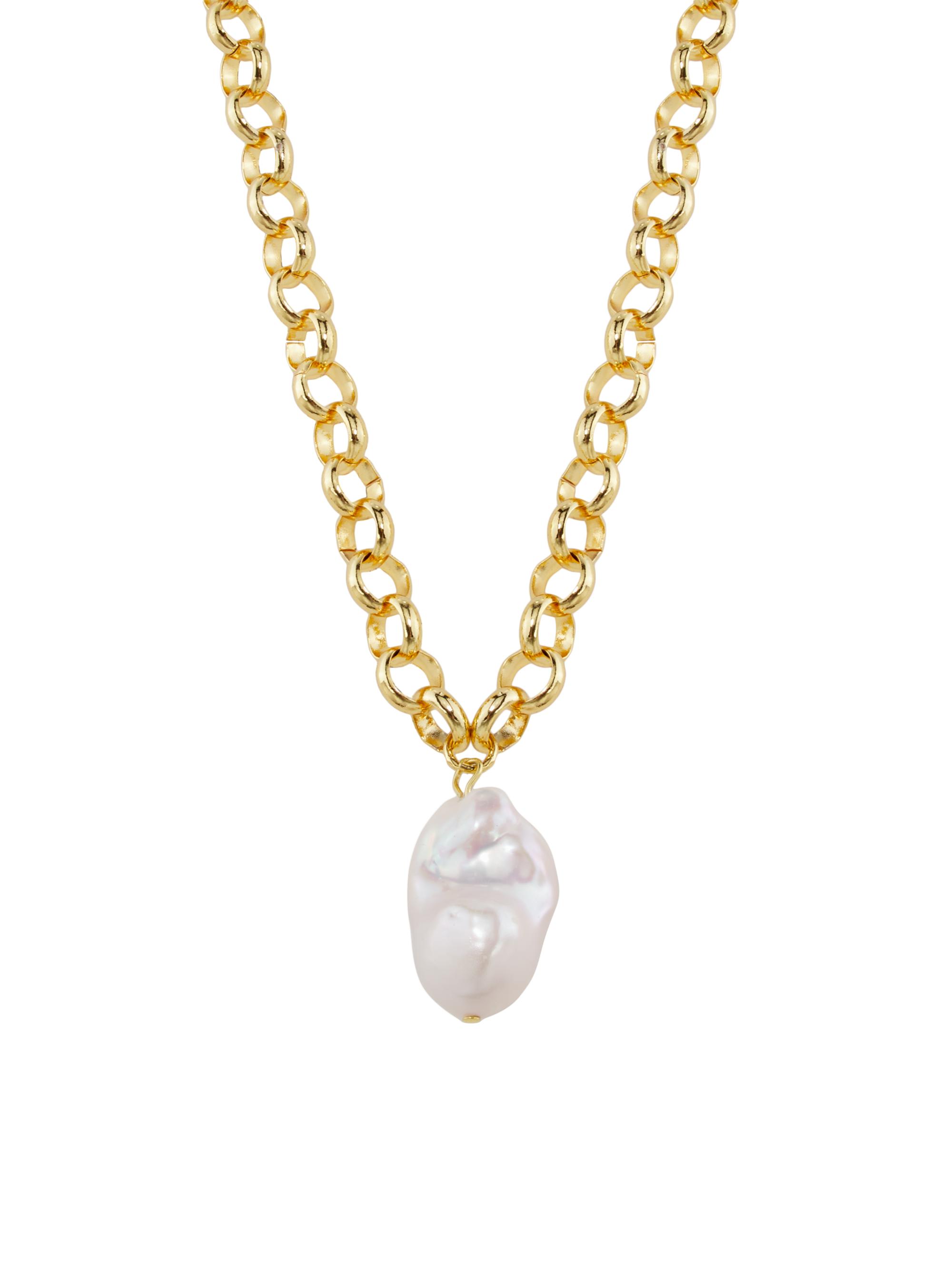 Shashi Women's Giselle 14K-Gold-Plated & Baroque Pearl Pendant Necklace - Gold