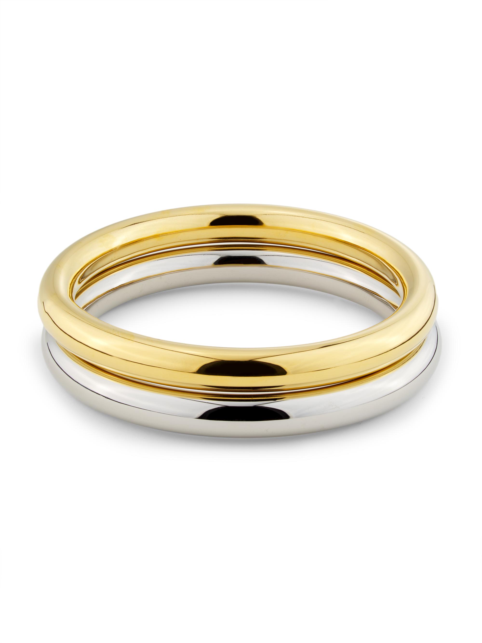 Shashi Women's Connor Two-Tone 2-Piece Bracelet Set - Gold Silver