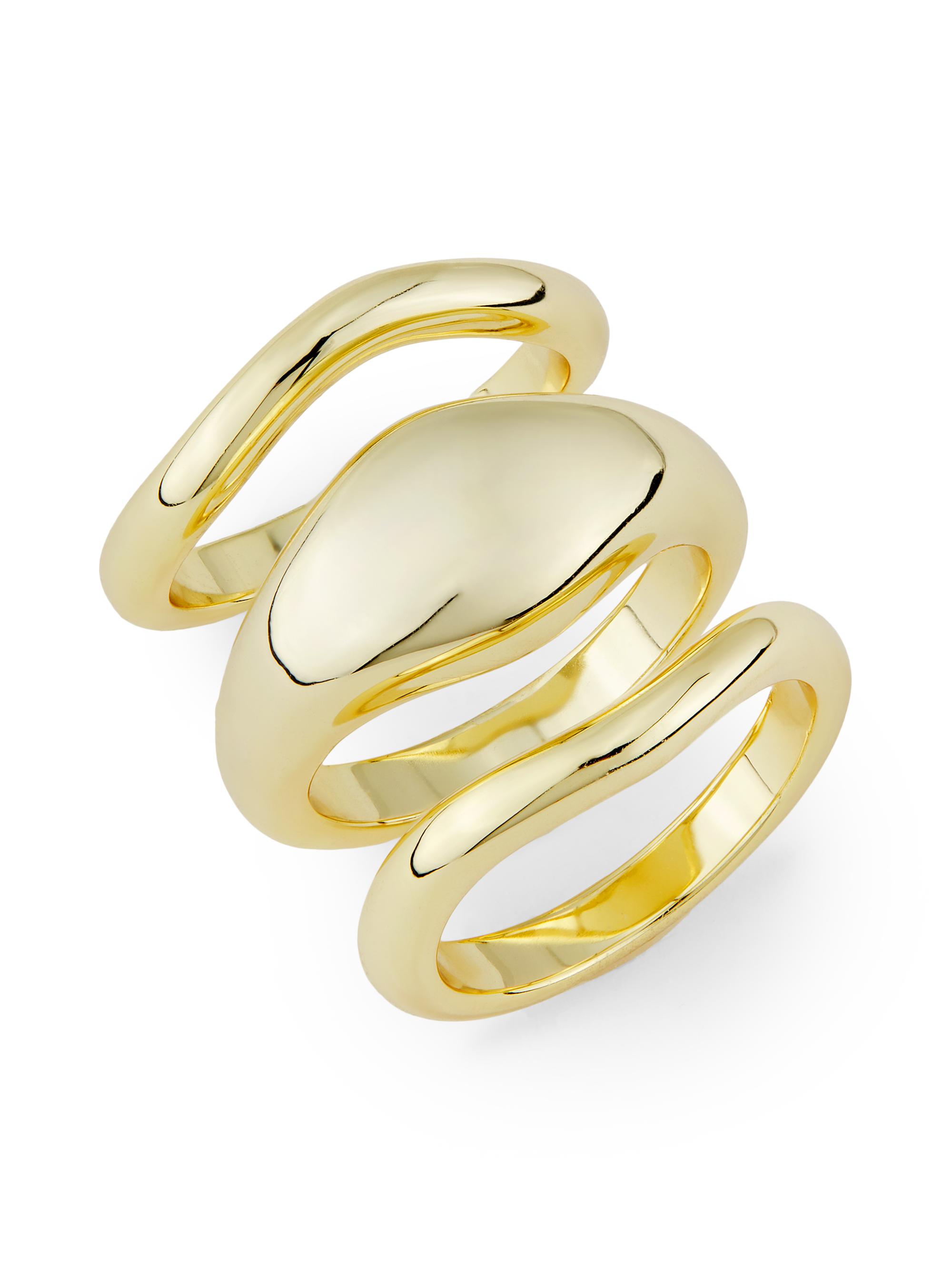 Shashi Women's Delphine 3-Piece 14K-Gold-Plated Ring Set - Gold