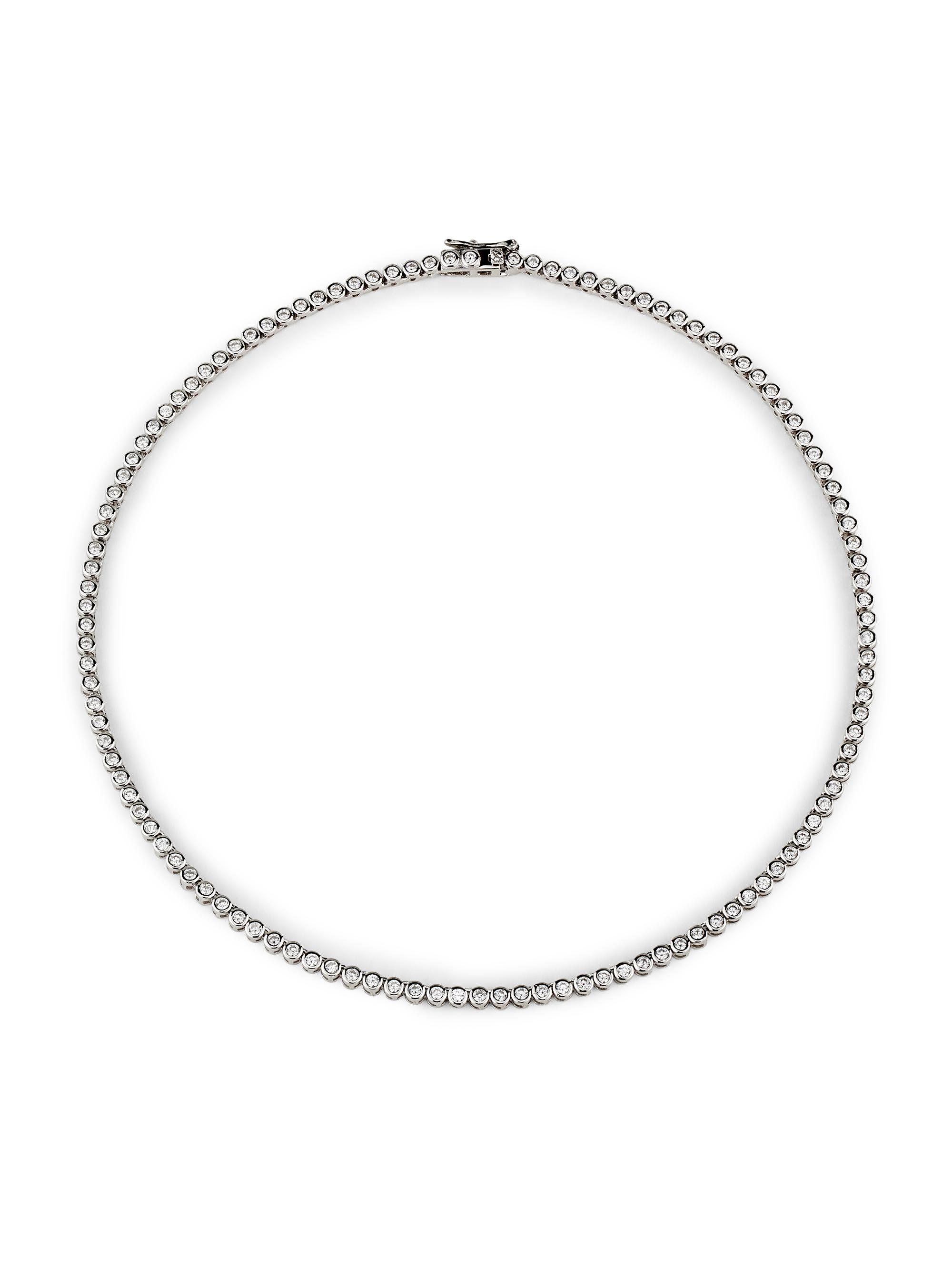 Shashi Women's Sterling Silver & Cubic Zironia Tennis Necklace/16" - Silver