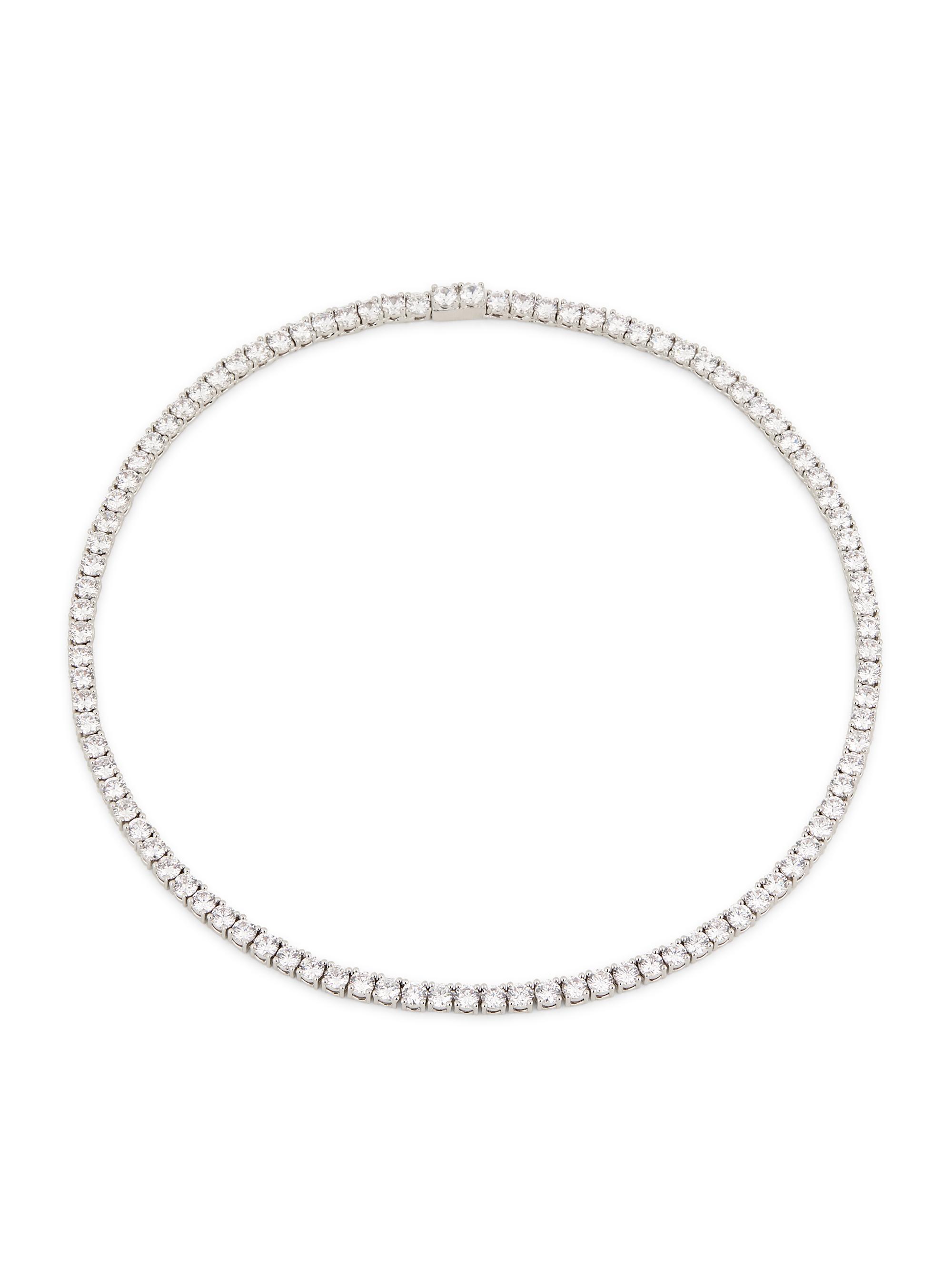 Shashi Women's Sophie Sterling Silver & Cubic Zirconia Tennis Necklace - White Gold
