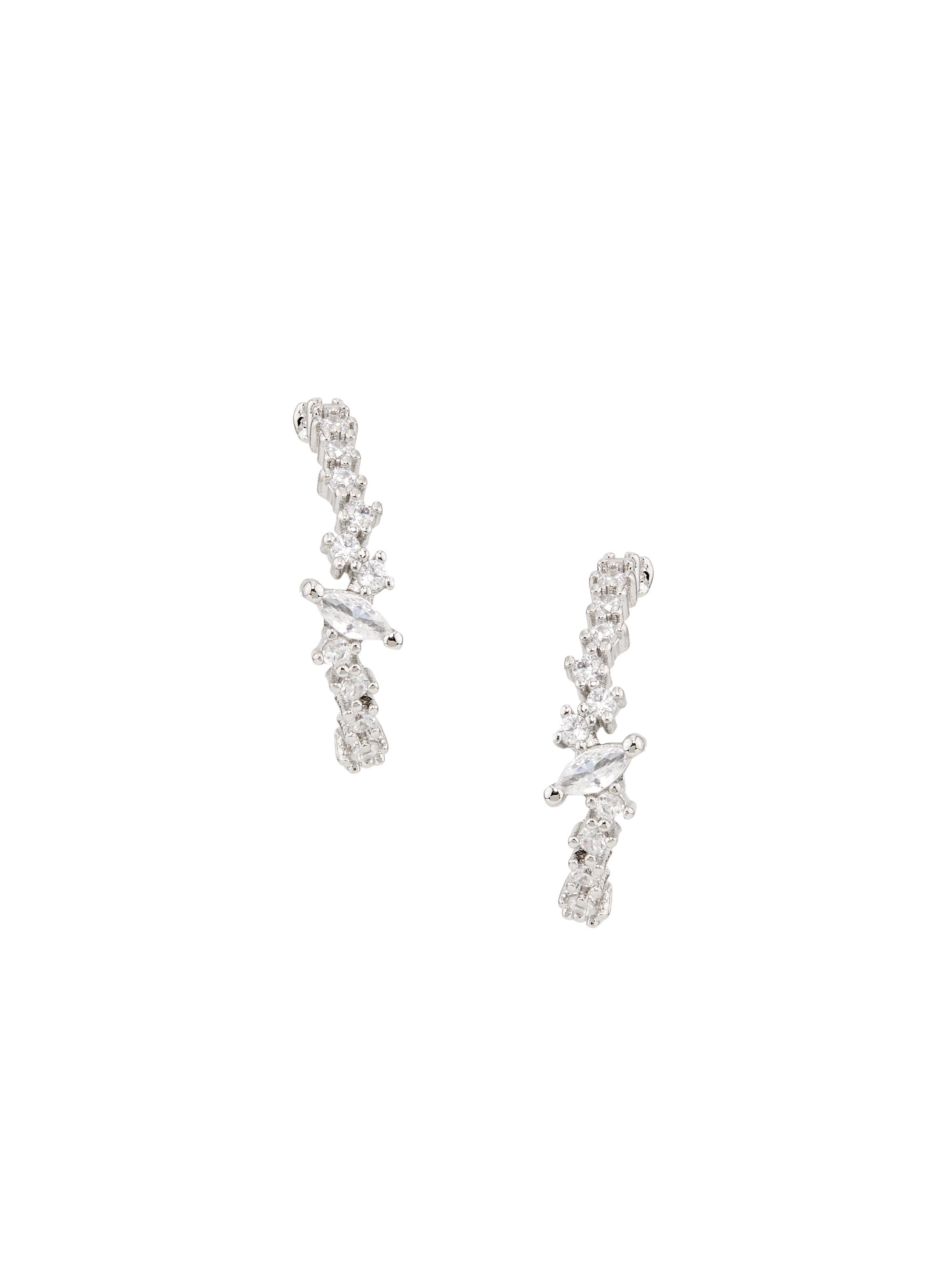 Shashi Women's Letitia Sterling Silver & Cubic Zirconia Stud Earrings - White Gold