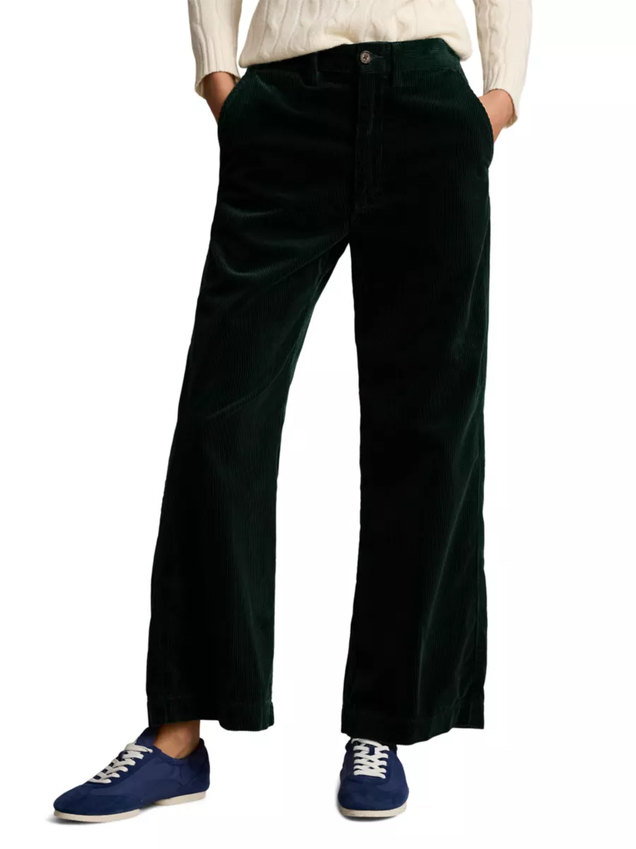 Shop Polo Ralph Lauren Corduroy Wide-Leg Crop Pants | Saks Shop Polo Ralph Lauren Corduroy Wide-Leg Crop Pants | Saks
