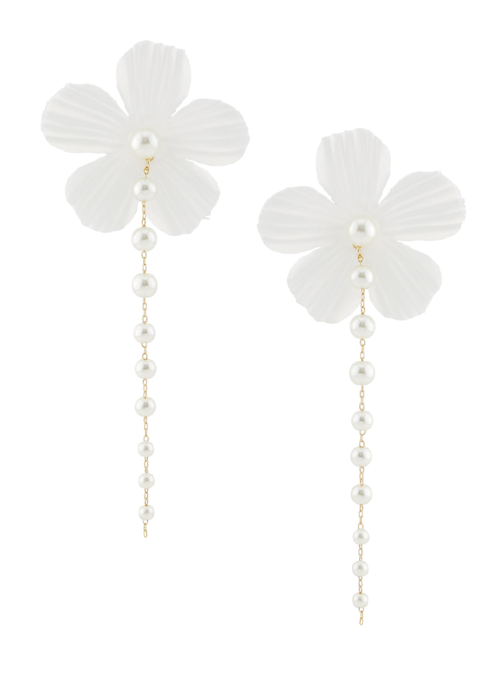 Shashi Women's Liaigre 14K-Gold-Plated & Shell Imitation Pearl Drop Earrings - White Pearl