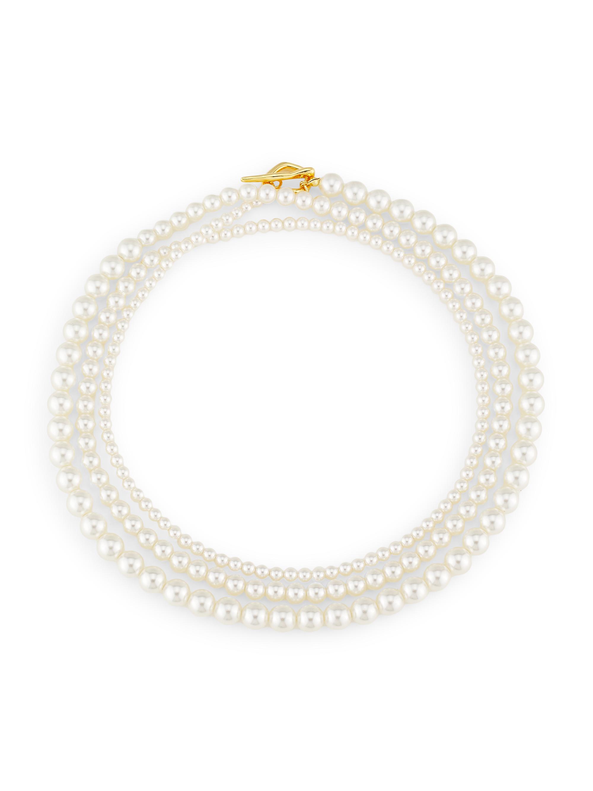 Shashi Women's Louise 14K-Gold-Plated & Cultured Freshwater Pearl Long Necklace - Pearl